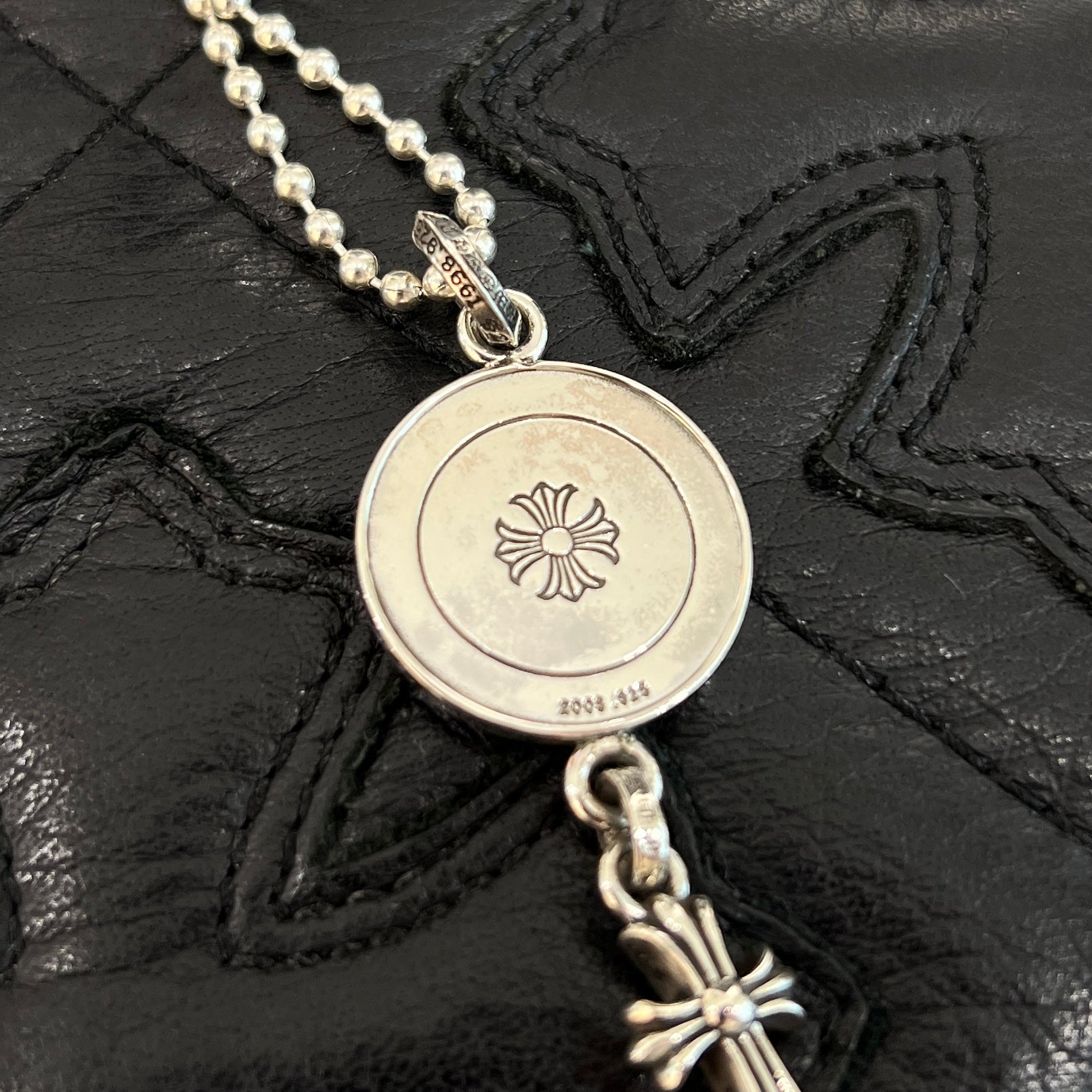 CHROME HEARTS Baby Fat Angel Medal Charm V2 Neckless Size 29 Inch クロムハーツ ベイビーファットエンジェルメダルチャーム V2 ネックレス サイズ29インチ