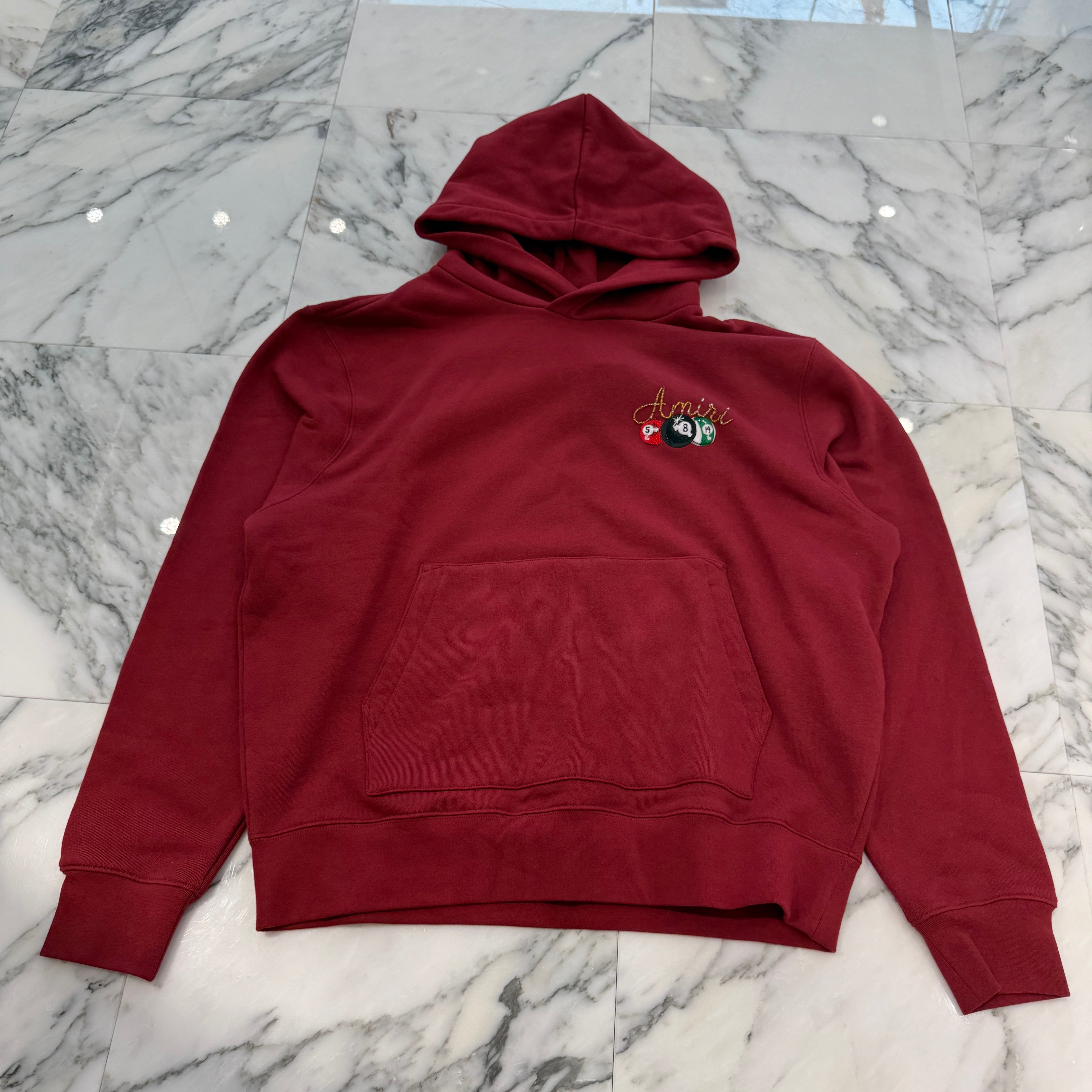 AMIRI Crystal Pool Cue Hoodie AMJYHD1078 Size XL アミリ クリスタル プール キュー プルオーバーフーディ サイズXL