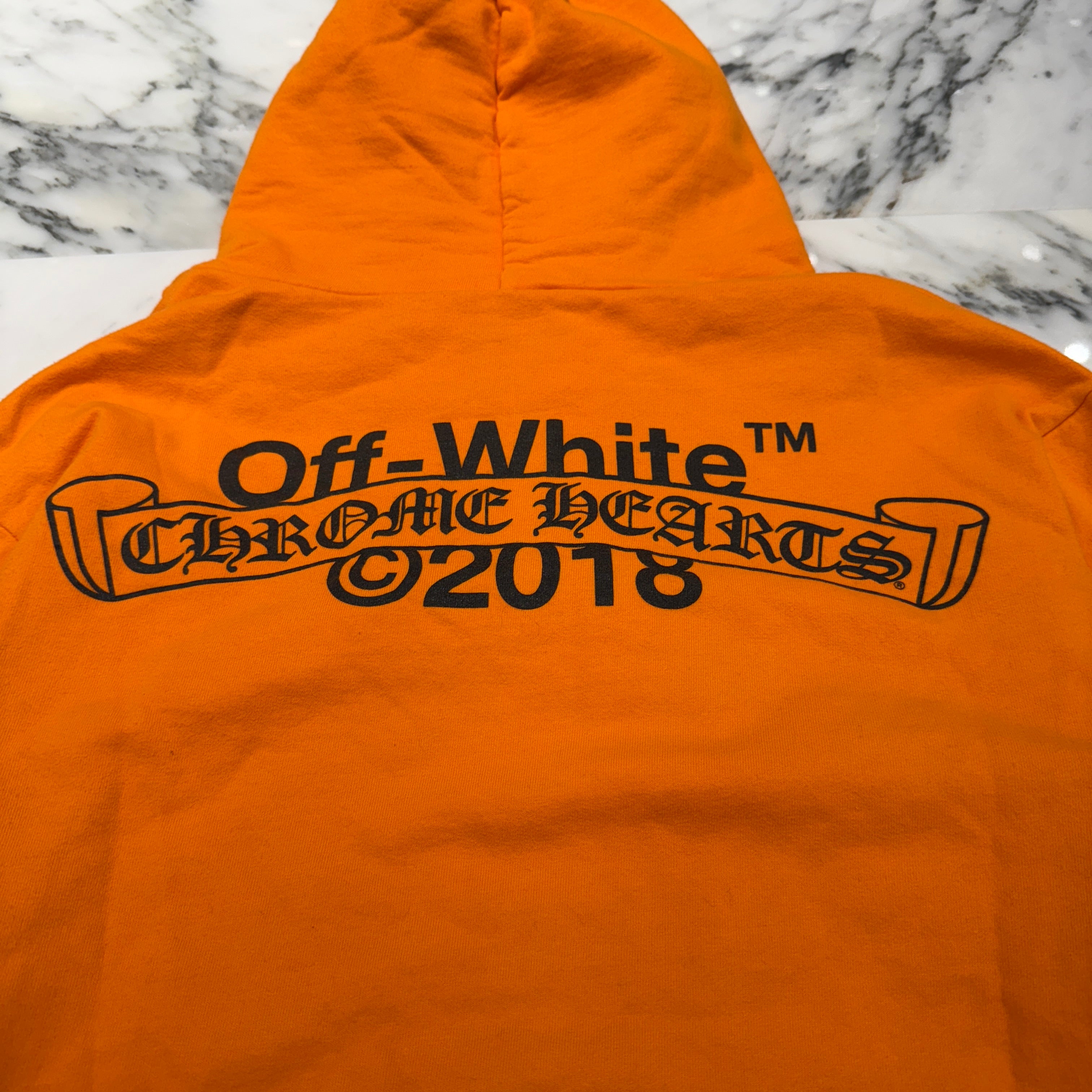 CHROME HEARTS × OFF-WHITE 2018SS HD PLVR V Size XXL クロムハーツ × オフホワイト プルオーバーフーディ サイズXXL