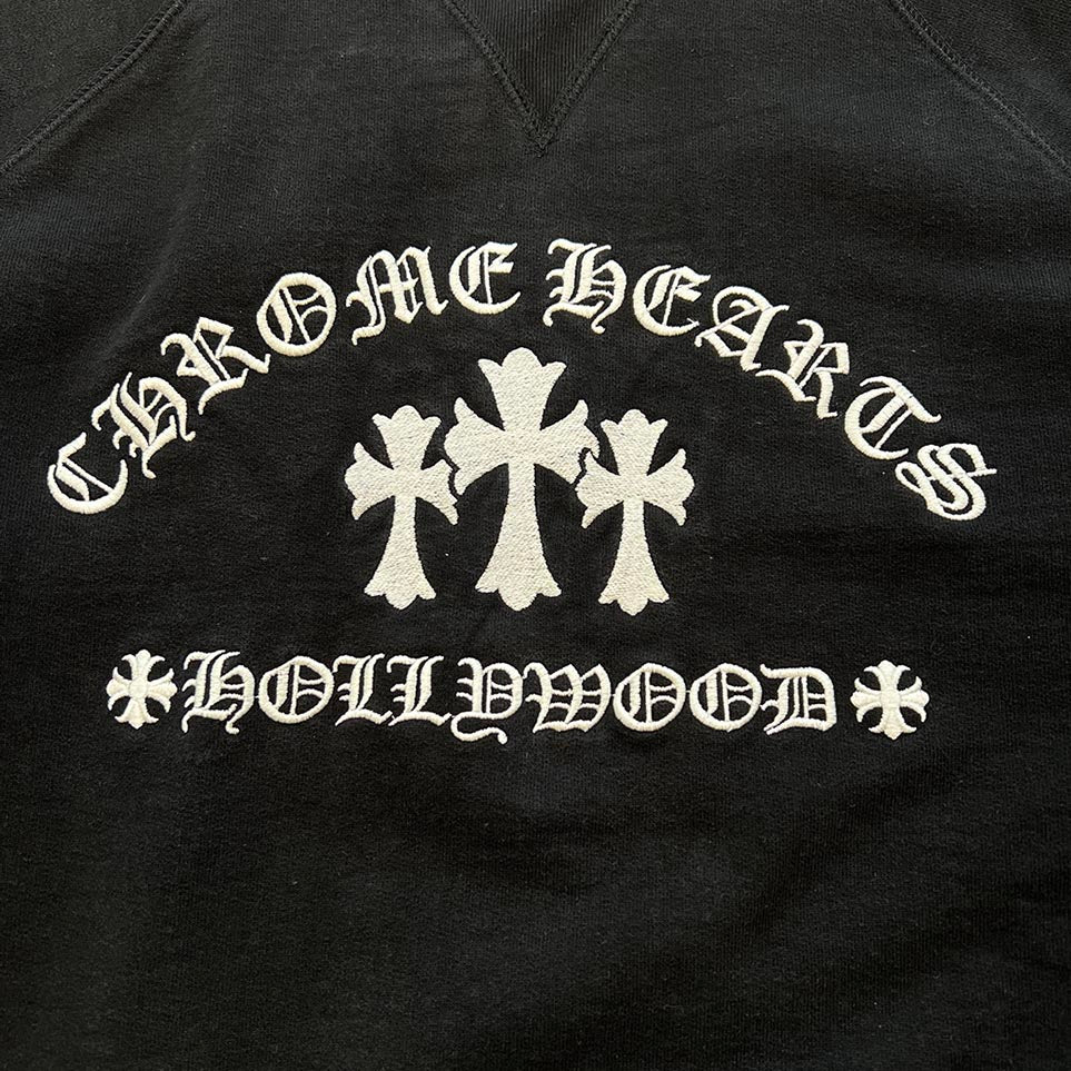 CHROME HEARTS Y NOT King Taco 3 Cemetery Cross Embroidery Sweat Shirt Size XL クロムハーツ キングタコ 3セメタリークロス刺繍 スウェットシャツ サイズXL