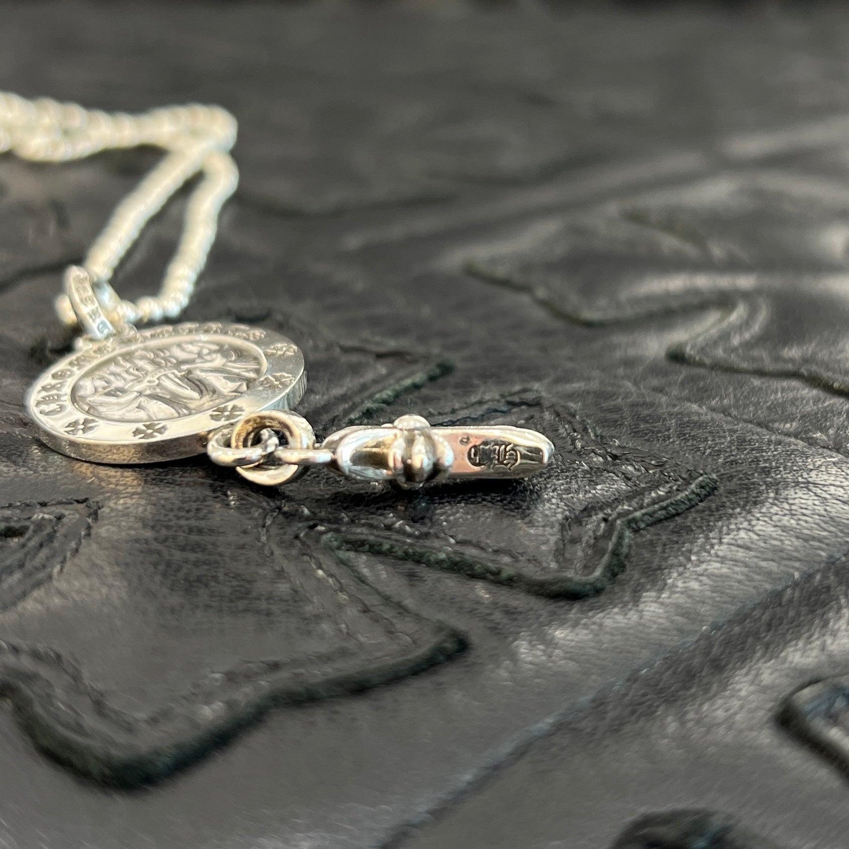 CHROME HEARTS Baby Fat Angel Medal Charm V2 Neckless Size 29 Inch クロムハーツ ベイビーファットエンジェルメダルチャーム V2 ネックレス サイズ29インチ