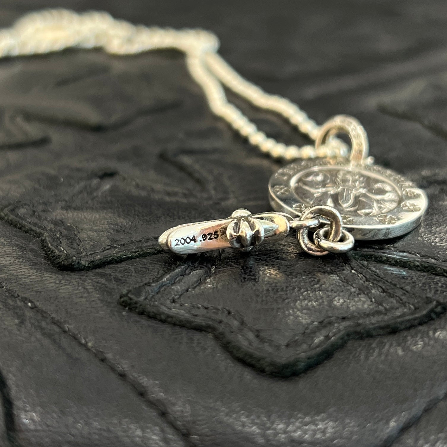 CHROME HEARTS Baby Fat Angel Medal Charm V2 Neckless Size 29 Inch