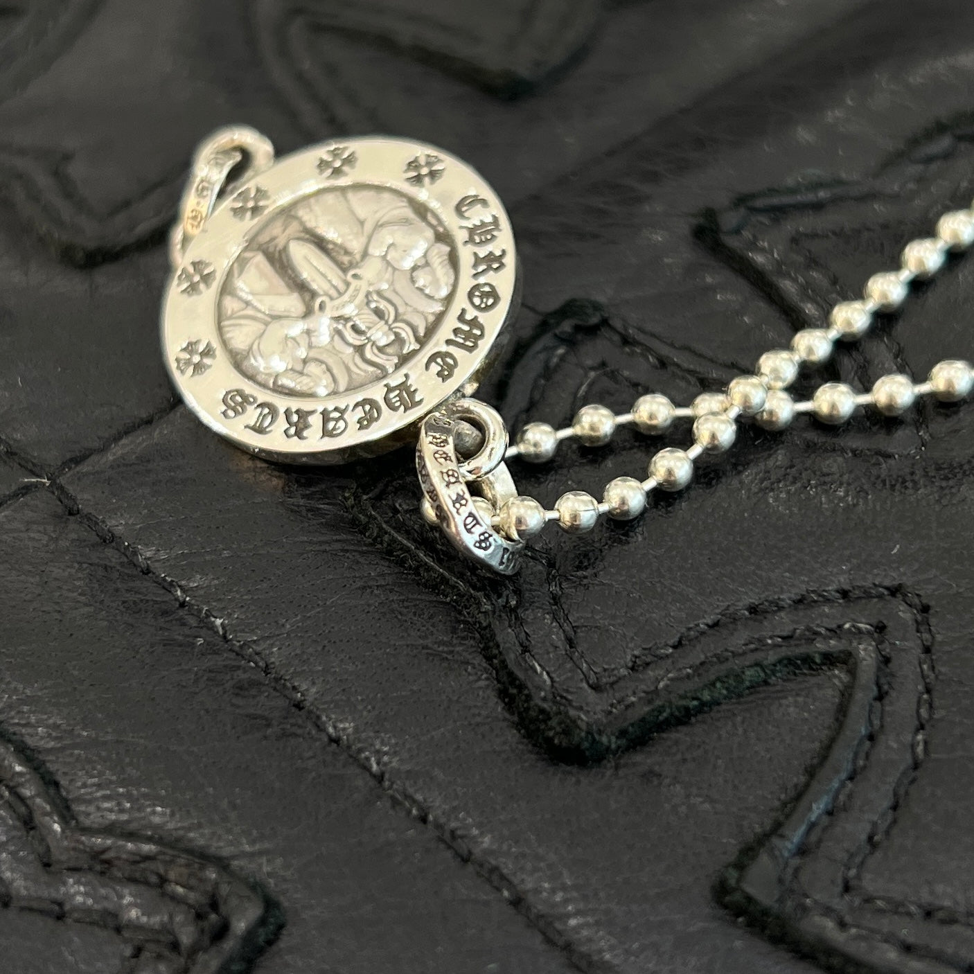 CHROME HEARTS Baby Fat Angel Medal Charm V2 Neckless Size 29 Inch クロムハーツ ベイビーファットエンジェルメダルチャーム V2 ネックレス サイズ29インチ