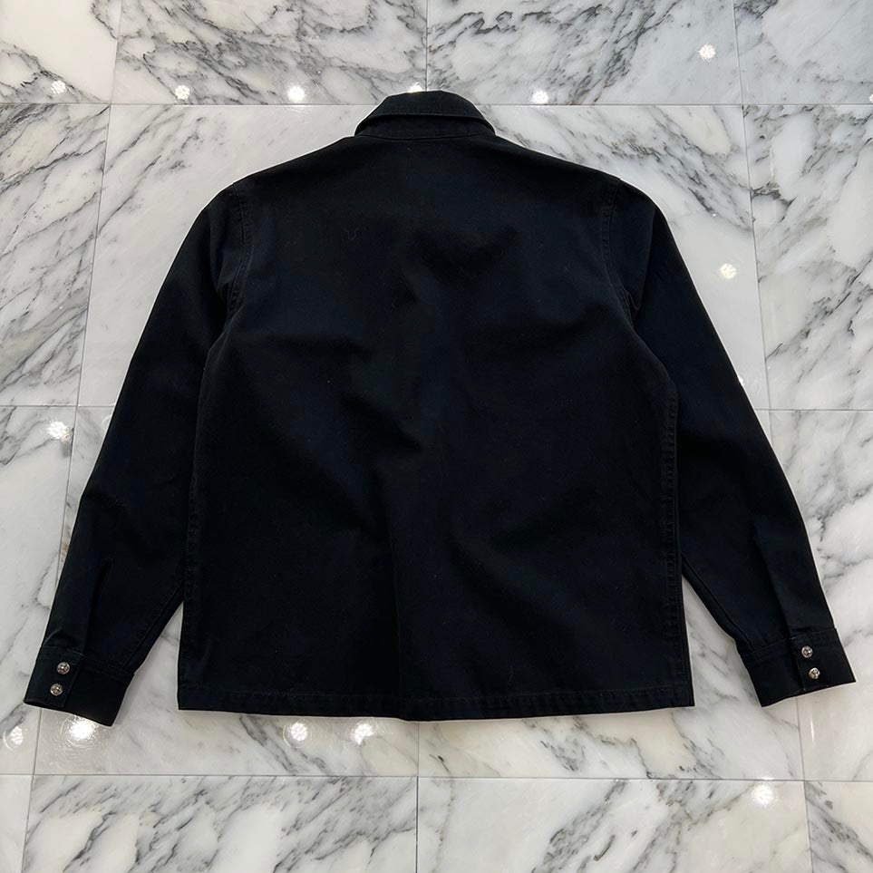 CHROME HEARTS Y NOT WORK DOG Cross Ball Button Shirt Jacket Size M