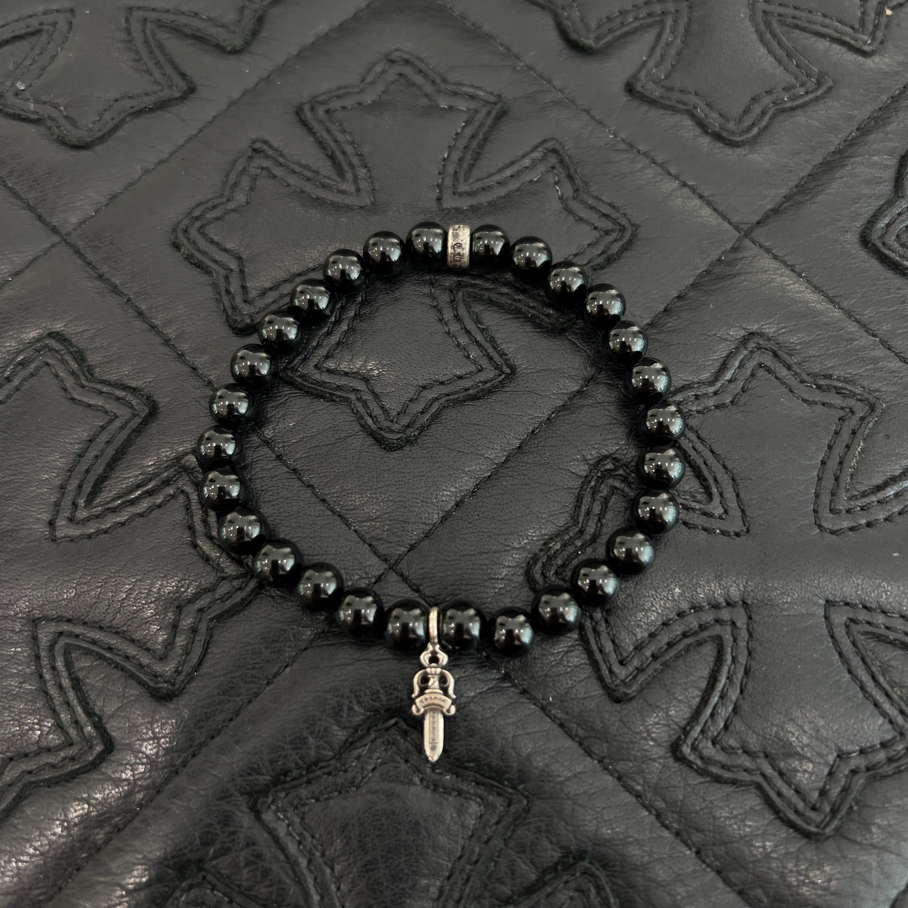 CHROME HEARTS CH Logo Dagger Beads Bracelet クロムハーツ CHロゴ ダガー ビーズブレスレット