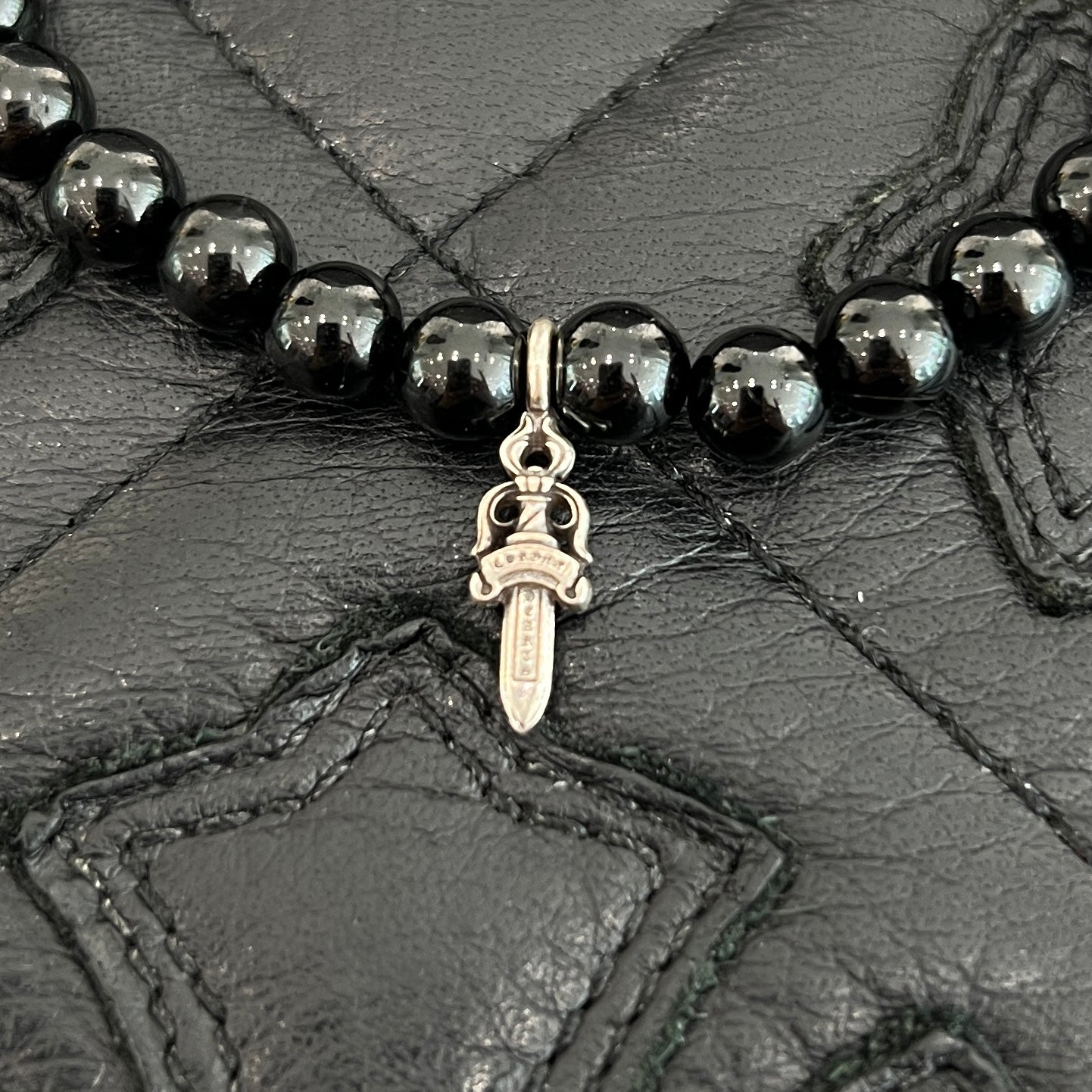 CHROME HEARTS CH Logo Dagger Beads Bracelet クロムハーツ CHロゴ