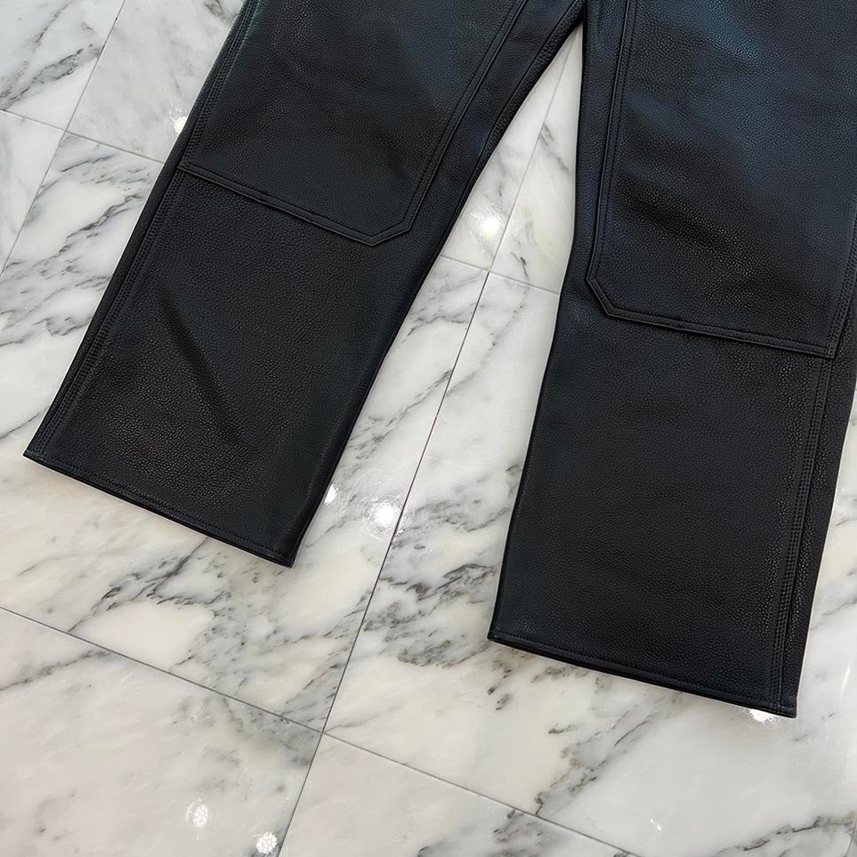CHROME HEARTS Carpenter Double Knee Leather Pants Size 36 クロムハーツ カーペンター ダブルニー レザーパンツ サイズ36