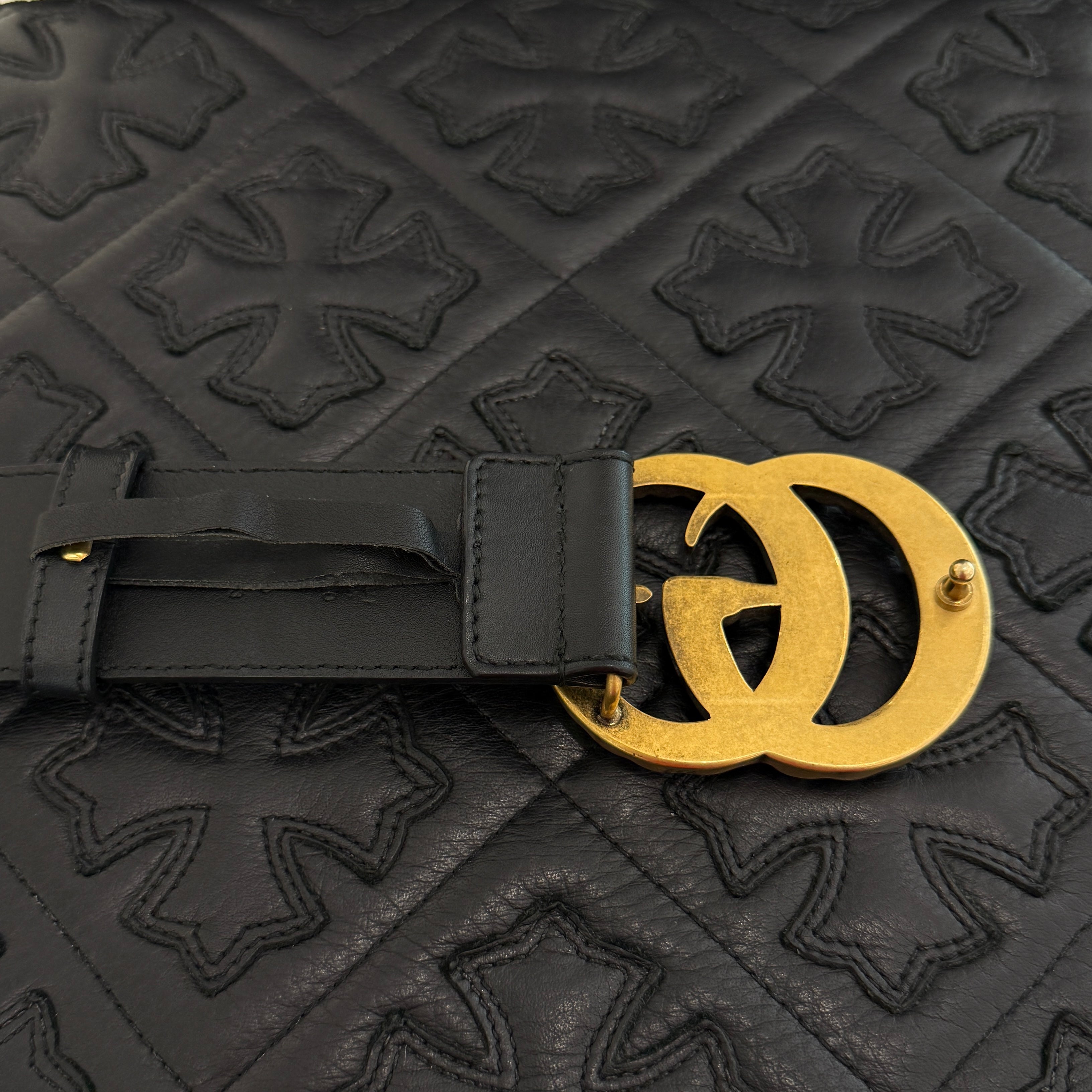 GUCCI Pearl Decoration GG MARMONT Buckle Belt 453260 size 75/30 グッチ パール装飾 GGマーモント バックルベルト サイズ75/30