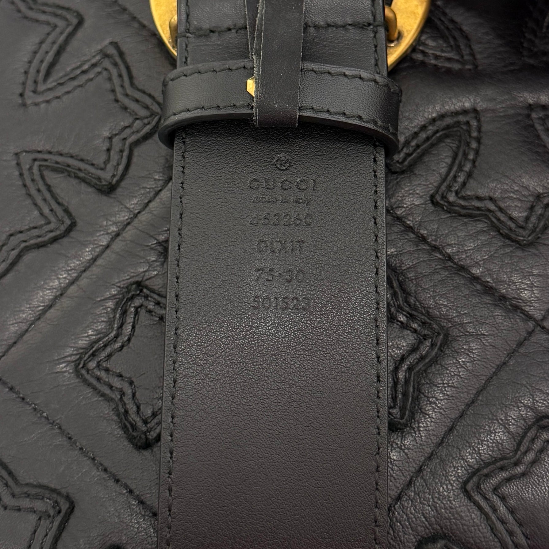 GUCCI Pearl Decoration GG MARMONT Buckle Belt 453260 size 75/30 グッチ パール装飾 GGマーモント バックルベルト サイズ75/30