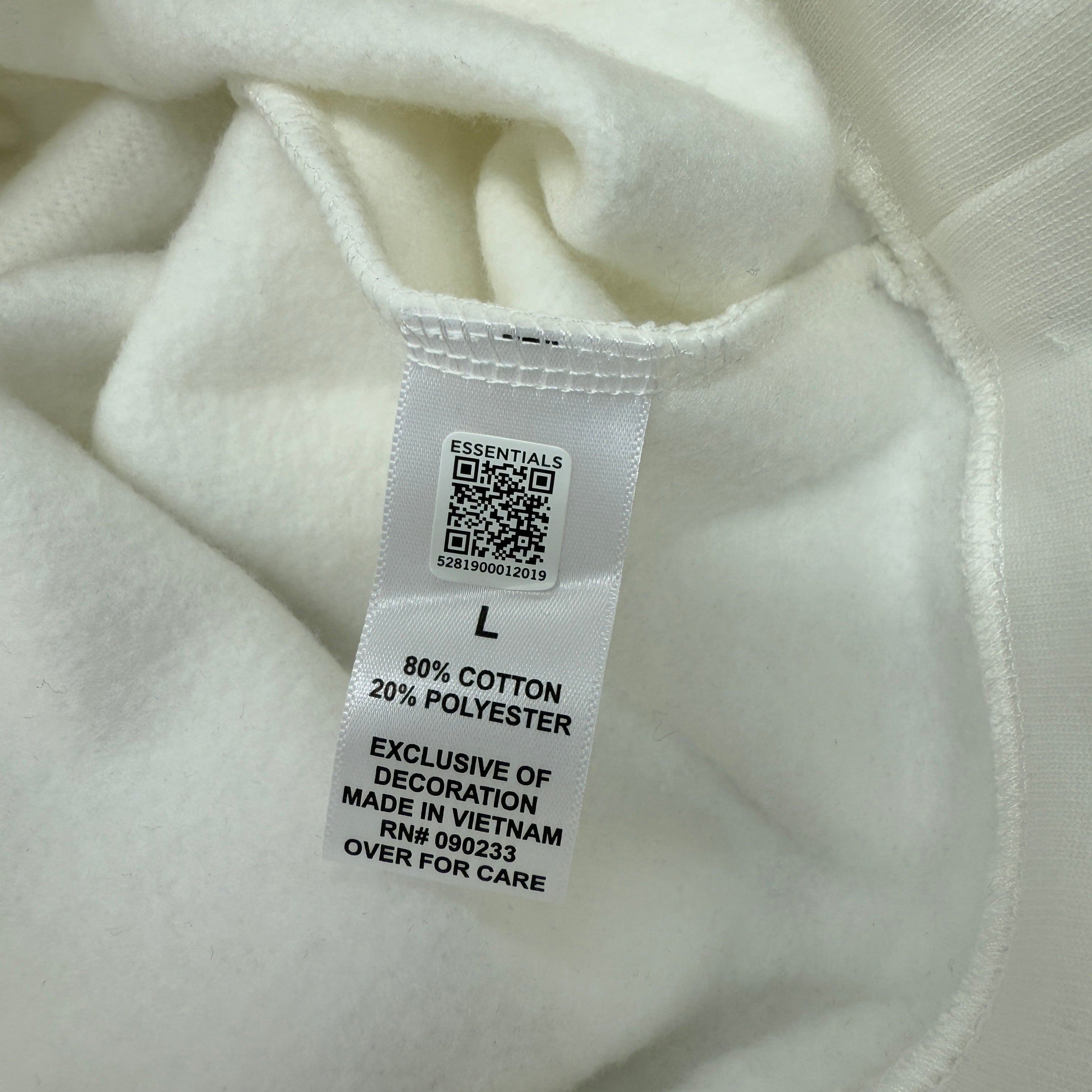 FEAR OF GOD ESSENTIALS 2020SS 3D Silicon Applique Pullover Hoodie Size L フィアオブゴッド エッセンシャル 3Dシリコンアップリケ プルオーバー フーディー サイズL