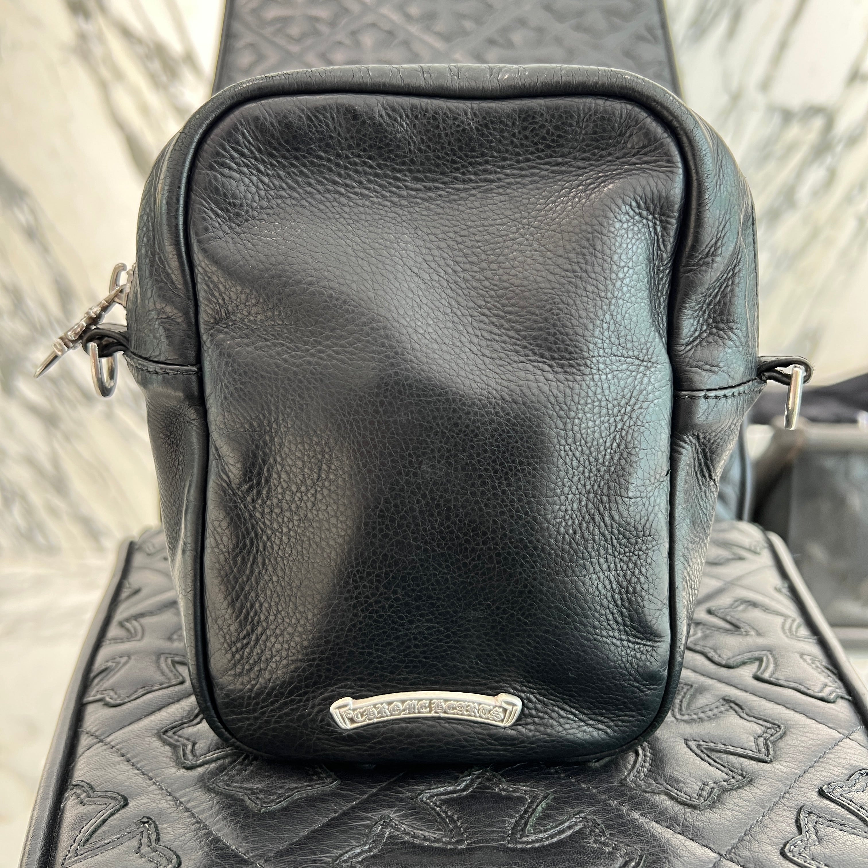 CHROME HEARTS TAKAMINI 3 Cemetery Cross Patch Shoulder Bag クロムハーツ タカミニ 3セメタリークロスパッチ ショルダーバッグ