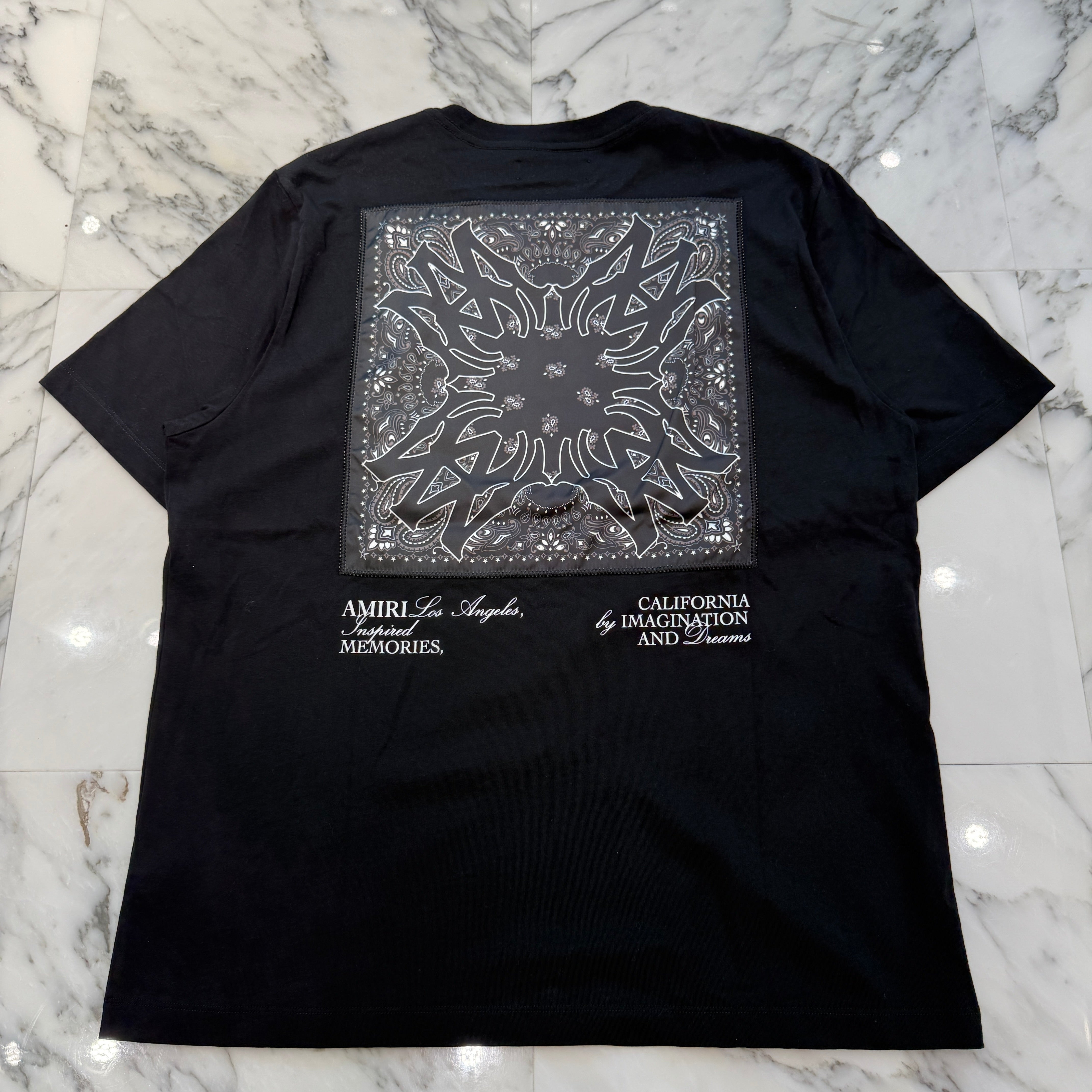 AMIRI MA Logo Bandana Applique Short Sleeve Tee AMJYTE1095 Size XL アミリ MAロゴ バンダナ アップリケ ショートスリーブTシャツ サイズXL