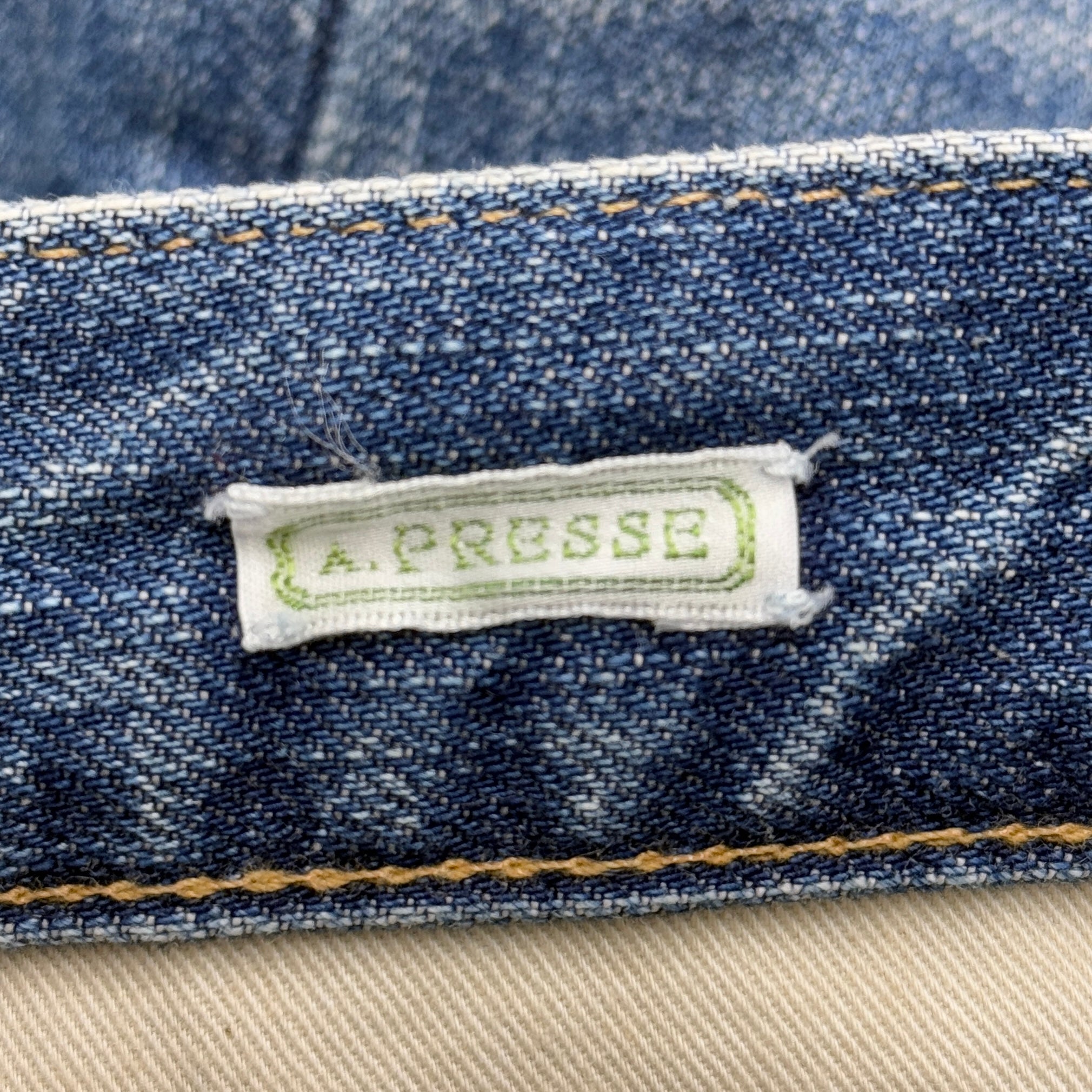 A.PRESSE 2023SS Washed Denim Pants E 23SAP-04-24H Size W36×L27 アプレッセ ウォッシュドデニムパンツE ウエスト36 レングス27
