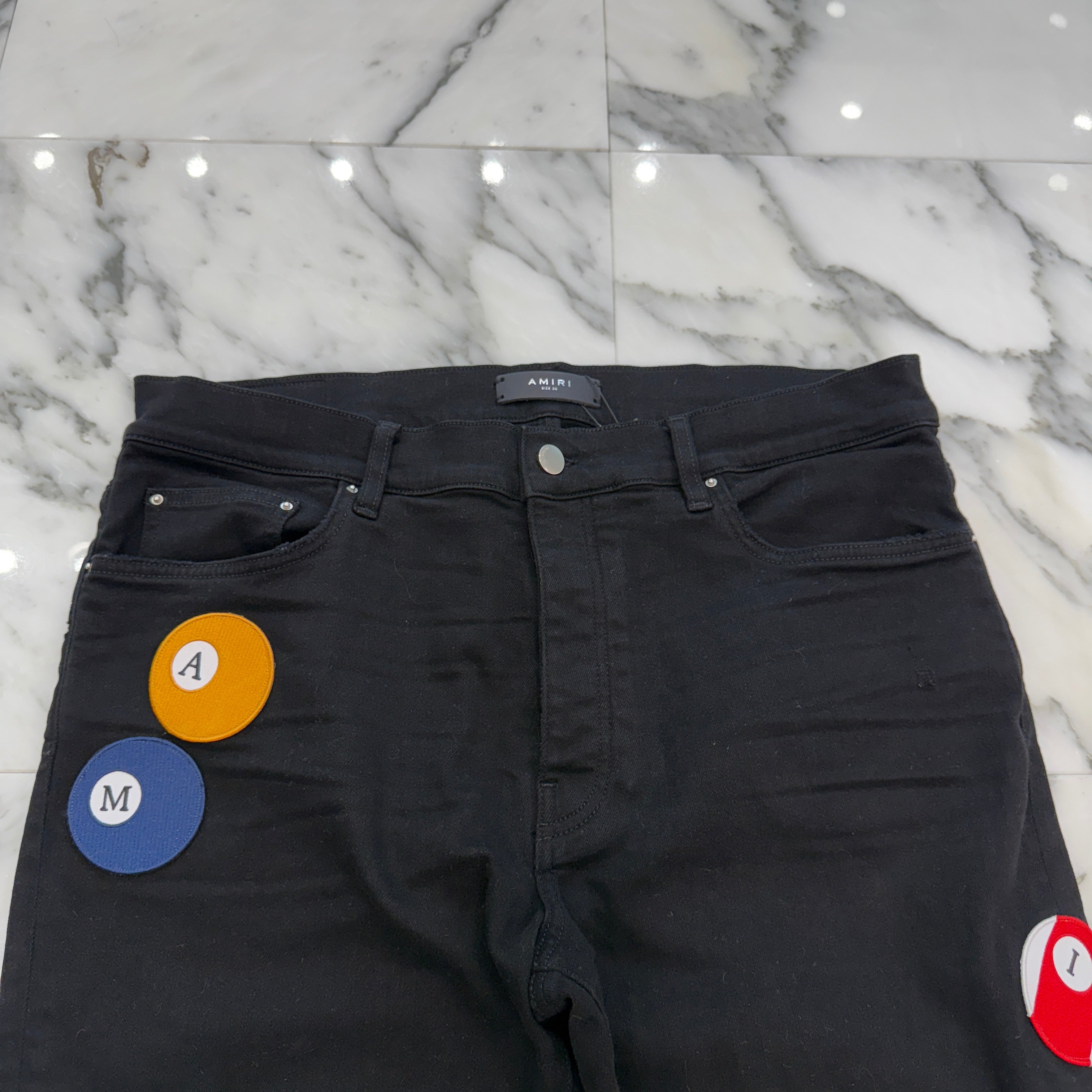 AMIRI Pool Ball Patch Skinny Jeans AMDNSY1129 Size 36 アミリ ボールプール パッチ スキニージーンズ サイズ36