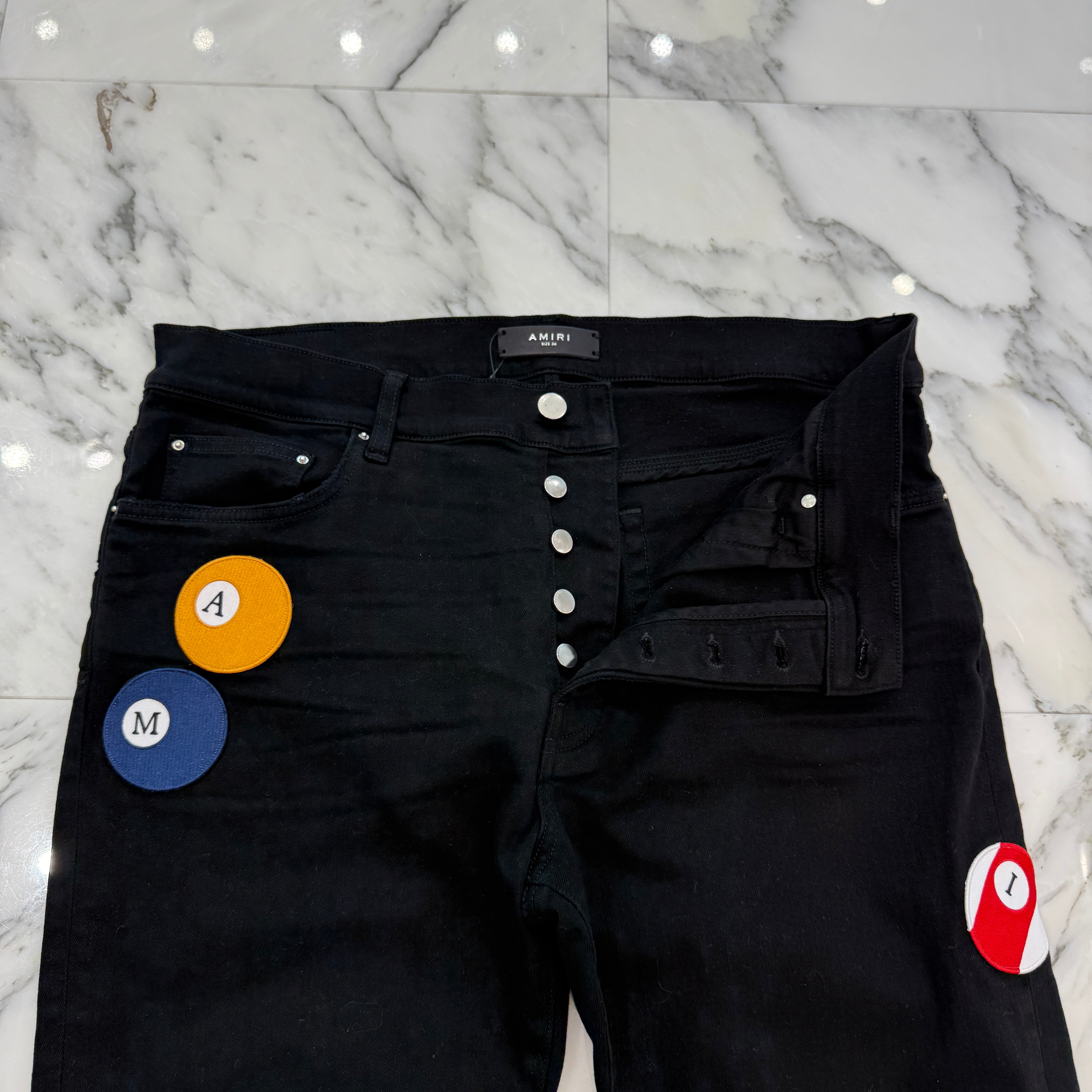 AMIRI Pool Ball Patch Skinny Jeans AMDNSY1129 Size 36 アミリ ボールプール パッチ スキニージーンズ サイズ36