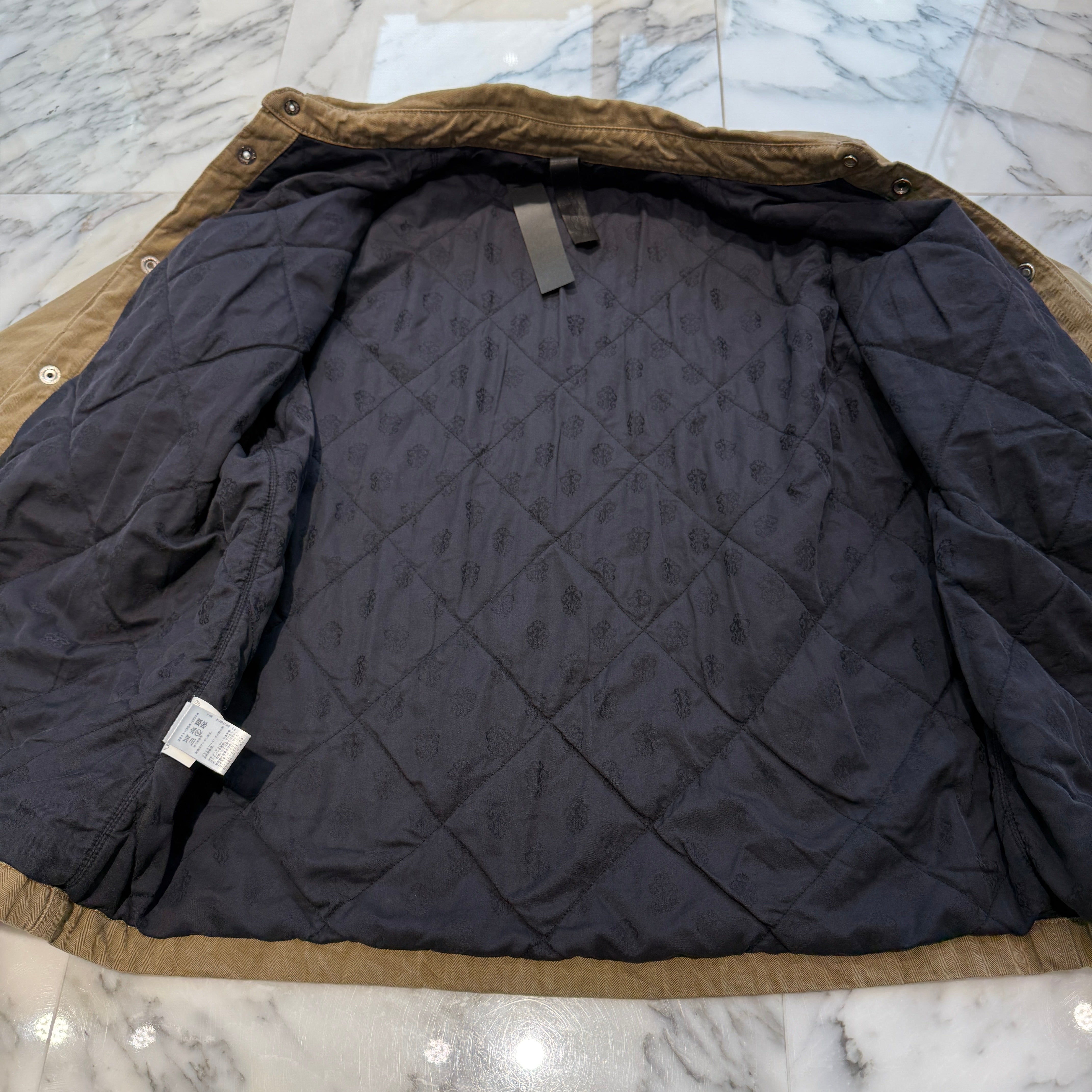 CHROME HEARTS Y NOT WORK DOG Herringbone Shirt Jacket Size L クロムハーツ ワイノット ワークドッグ ヘリンボーン シャツジャケット サイズL