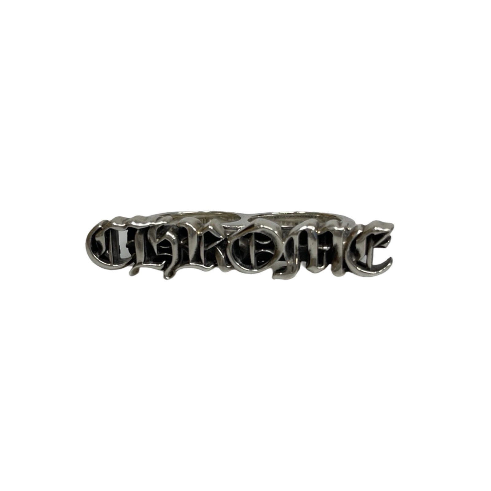 CHROME HEARTS Logo Motif Knuckle Ring Size 14号・17号