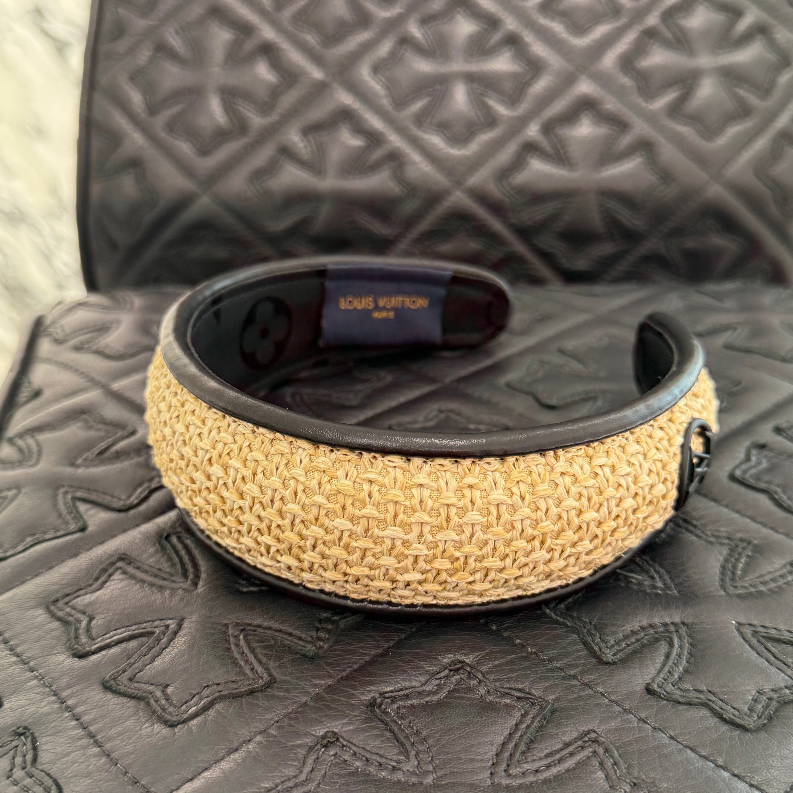 LOUIS VUITTON Raffia Headband M77534 ルイヴィトン ラフィア