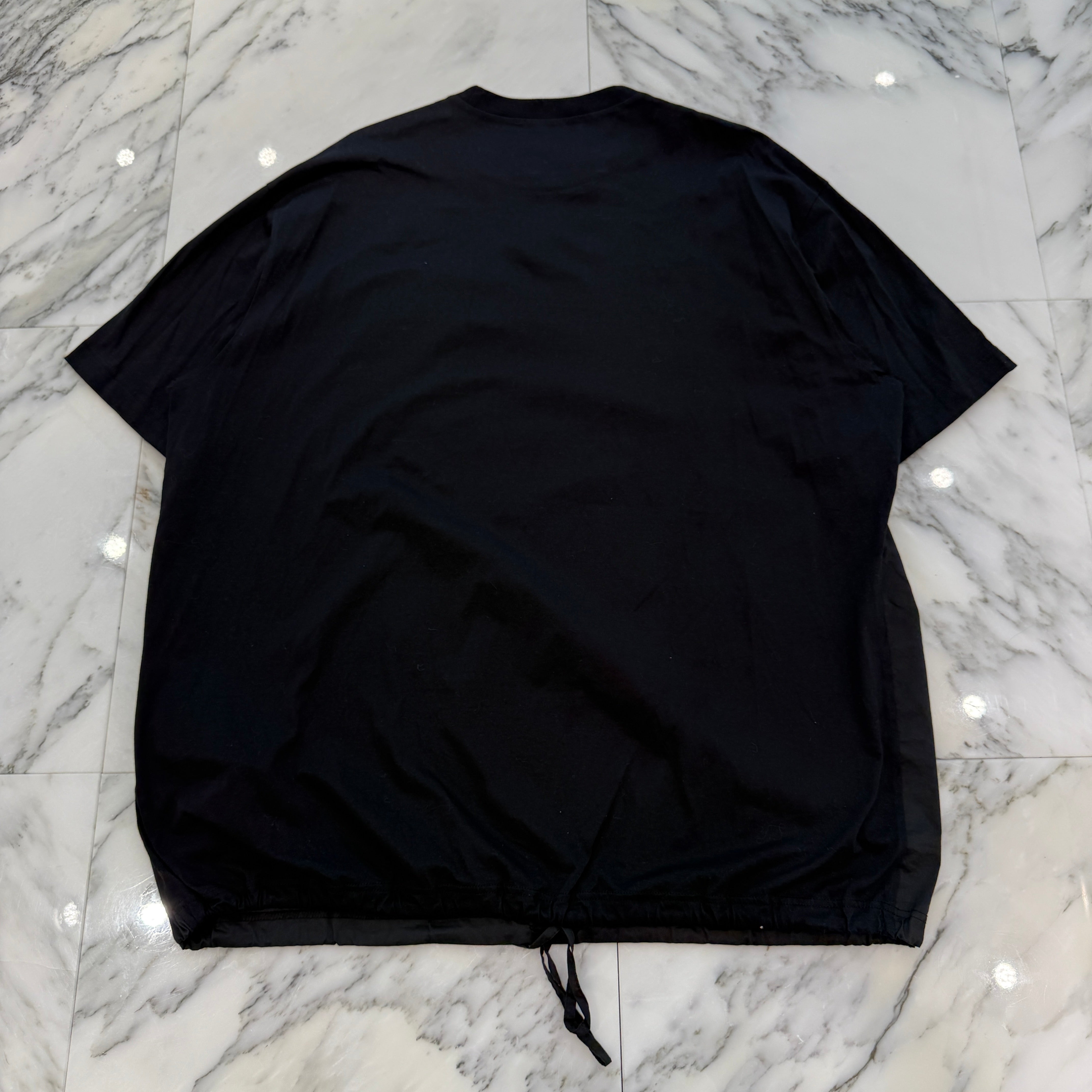 PRADA 2022SS Triangle Logo Switching Tee UJN793 S221 10GA Size XS プラダ トライアングルロゴ 素材切替 Tシャツ サイズXS