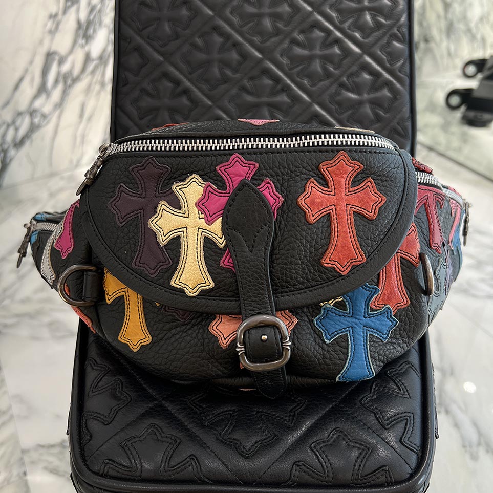 本革セメタリークロス & 1ポイントクロス デザイン / スナットパック CHROME HEARTS Multi Color Cemetery Cross Patch 1 SNAT PACK MEDIUM