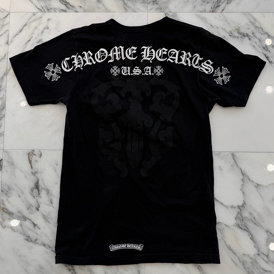 CHROME HEARTS Back Arch USA Logo Dagger Tee Size S クロムハーツ バックアーチ USA ロゴ ダガー Tシャツ サイズS