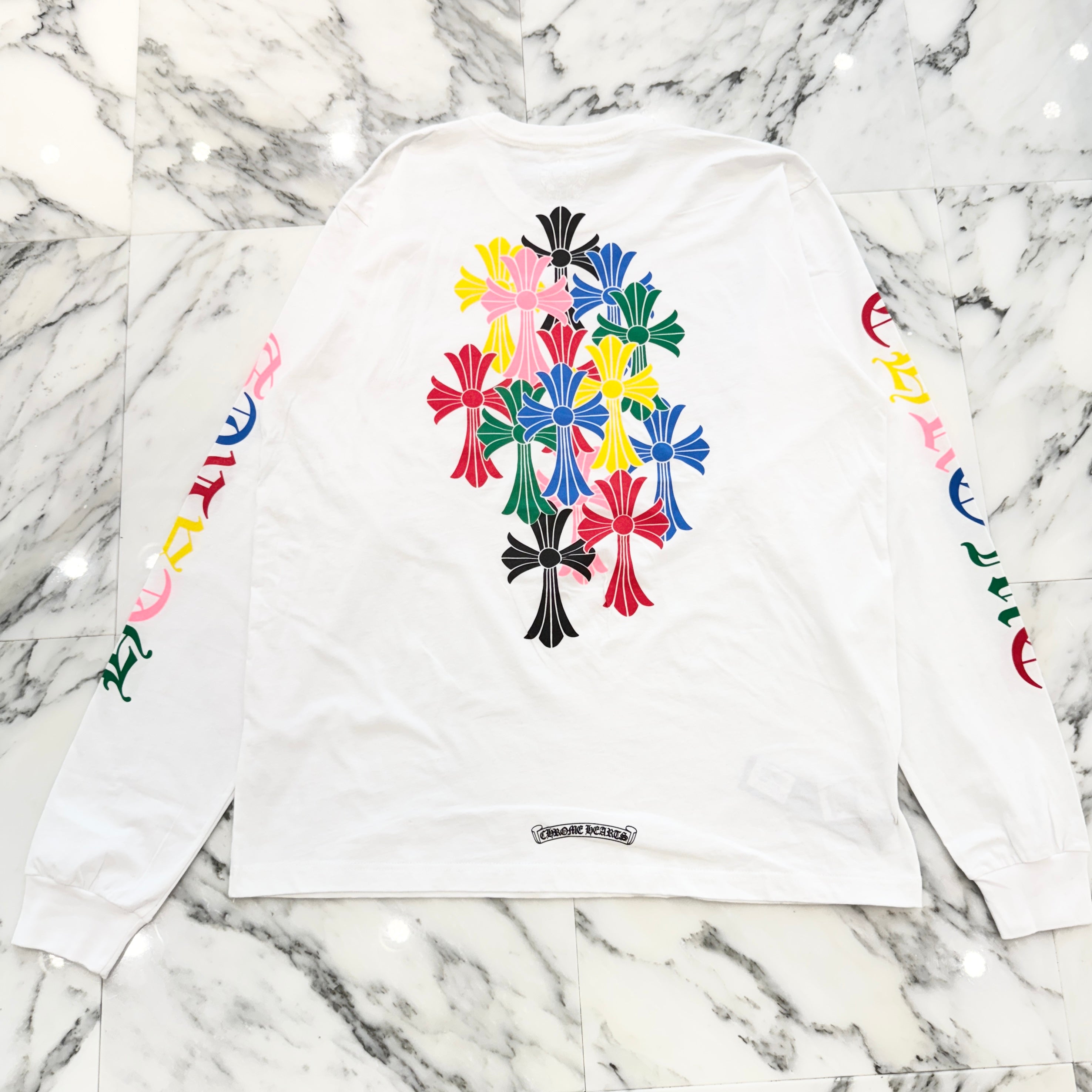 CHROME HEARTS 2021SS MLTCOL CEM CRS Long Sleeve Tee Size XL クロムハーツ マルチカラー セメタリークロス ロングスリーブTシャツ サイズXL