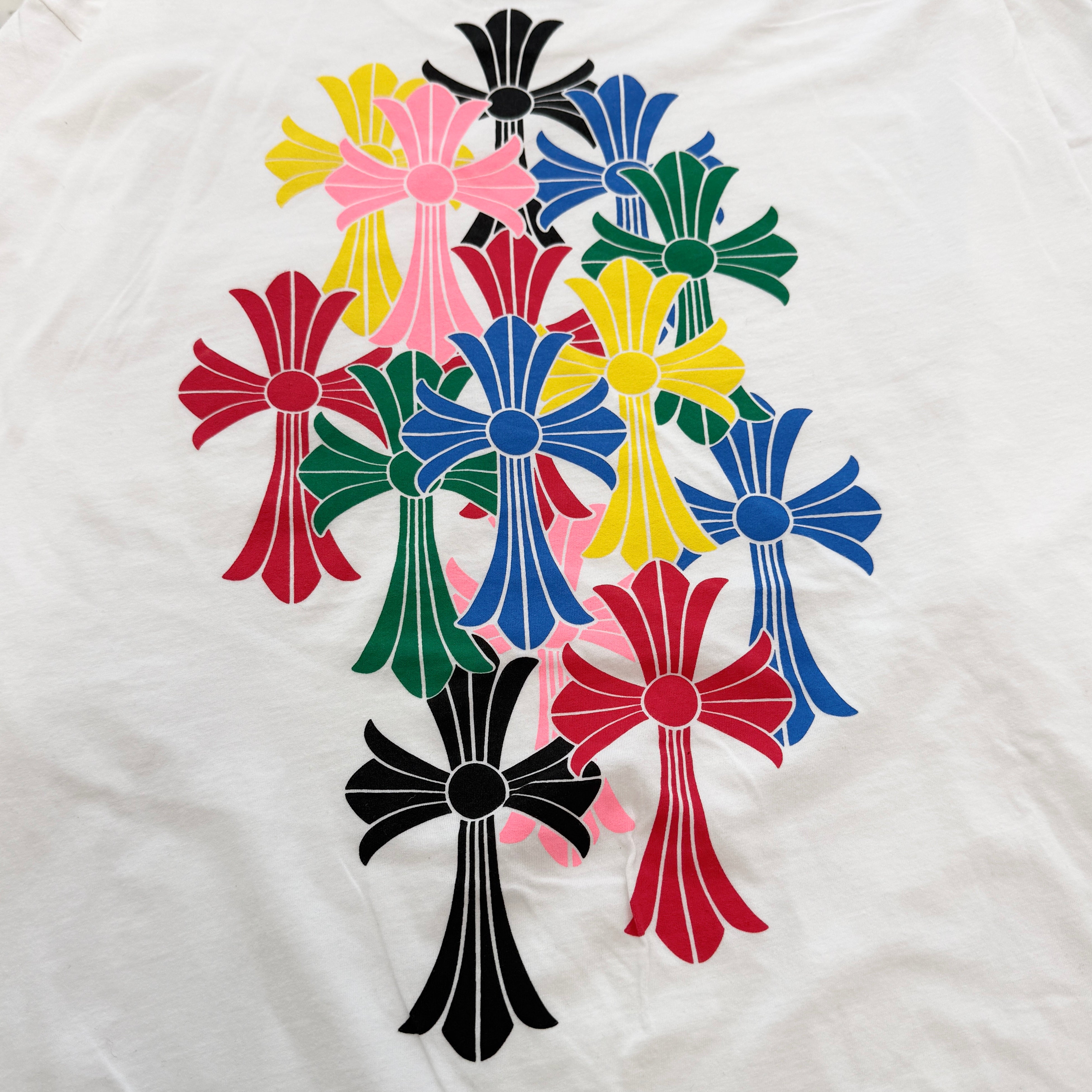 CHROME HEARTS 2021SS MLTCOL CEM CRS Long Sleeve Tee Size L クロムハーツ マルチカラー セメタリークロス ロングスリーブTシャツ サイズL