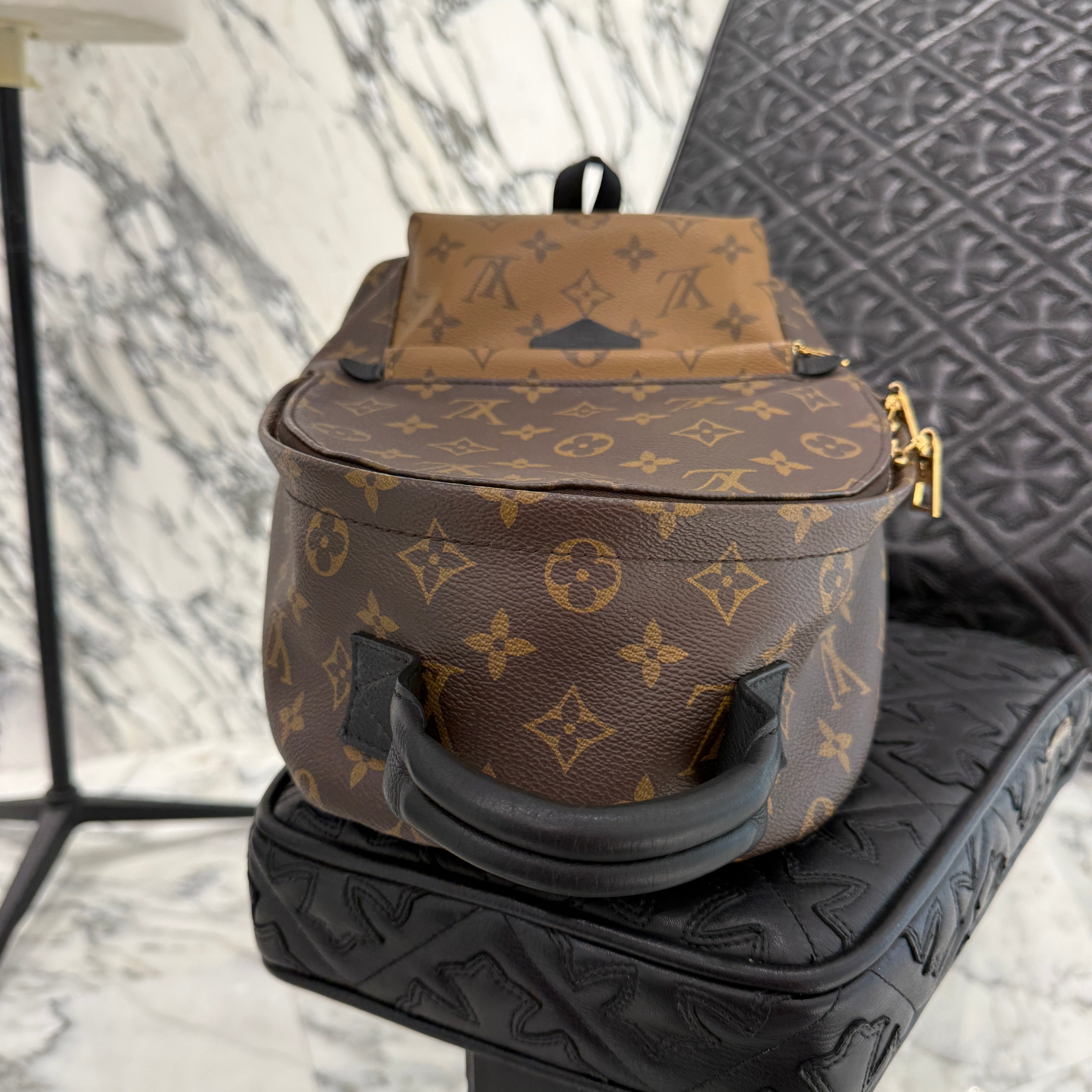 LOUIS VUITTON Monogram Reverse Palm Springs Backpack PM M44870