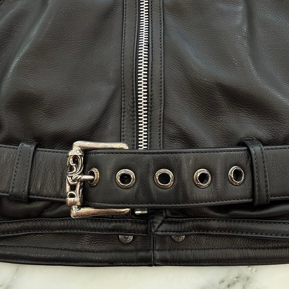 CHROME HEARTS KODIAK Boa Leather Jacket Size M クロムハーツ コディアック ボア レザージャケット サイズM
