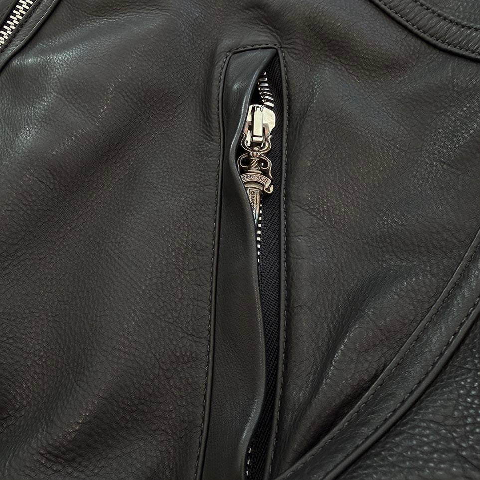 CHROME HEARTS KODIAK Boa Leather Jacket Size M クロムハーツ コディアック ボア レザージャケット サイズM