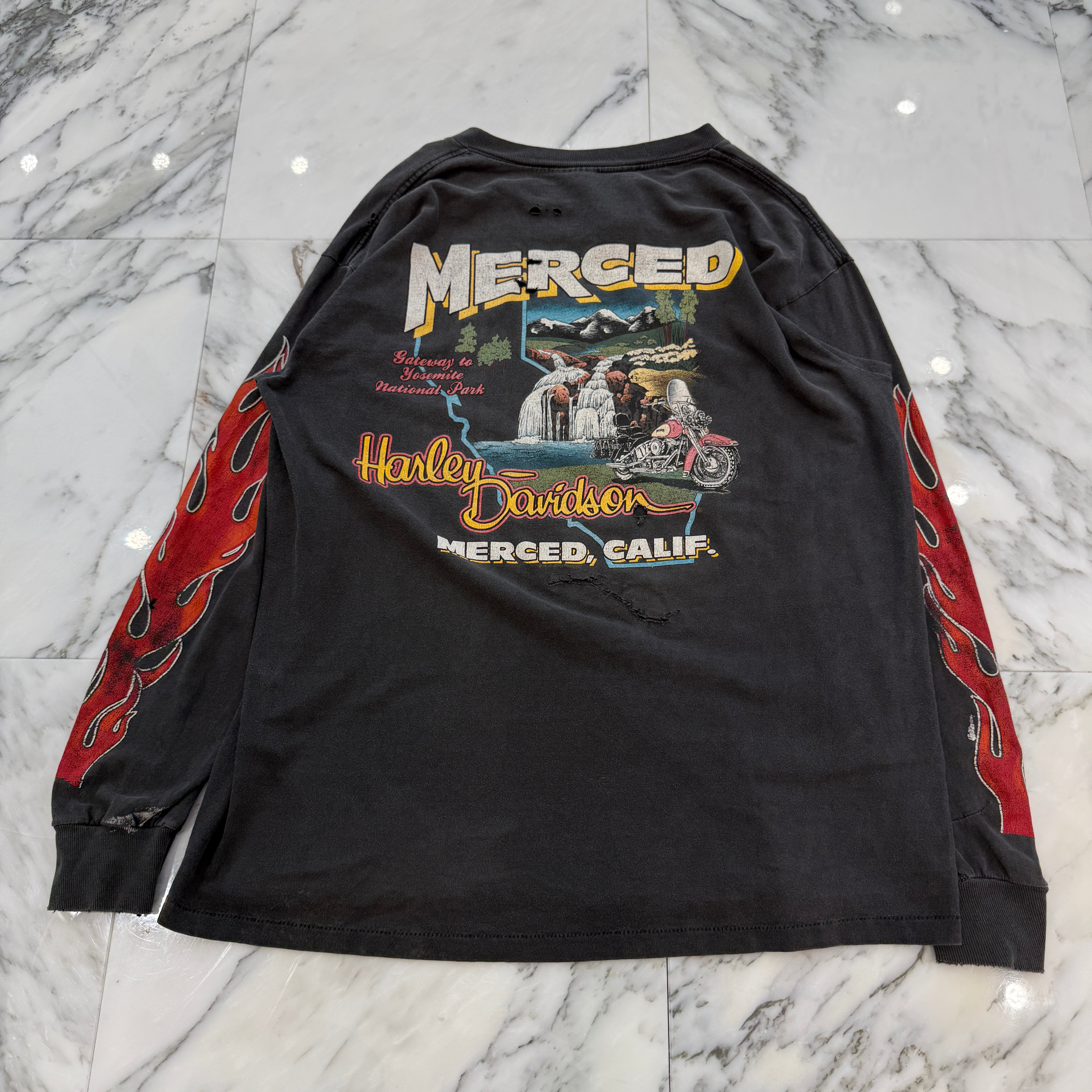 Vintage 90's Harley-Davidson UNTAMED "Tiger Flame" L/S Tee 90's ハーレー・ダビットソン アンテイムド "タイガーフレイム" ロングスリーブTシャツ