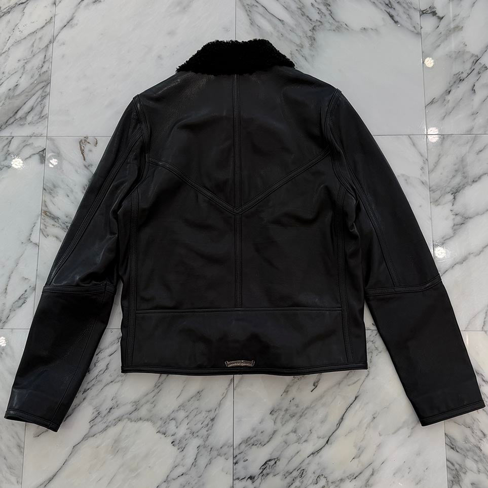 CHROME HEARTS KODIAK Boa Leather Jacket Size M クロムハーツ コディアック ボア レザージャケット サイズM