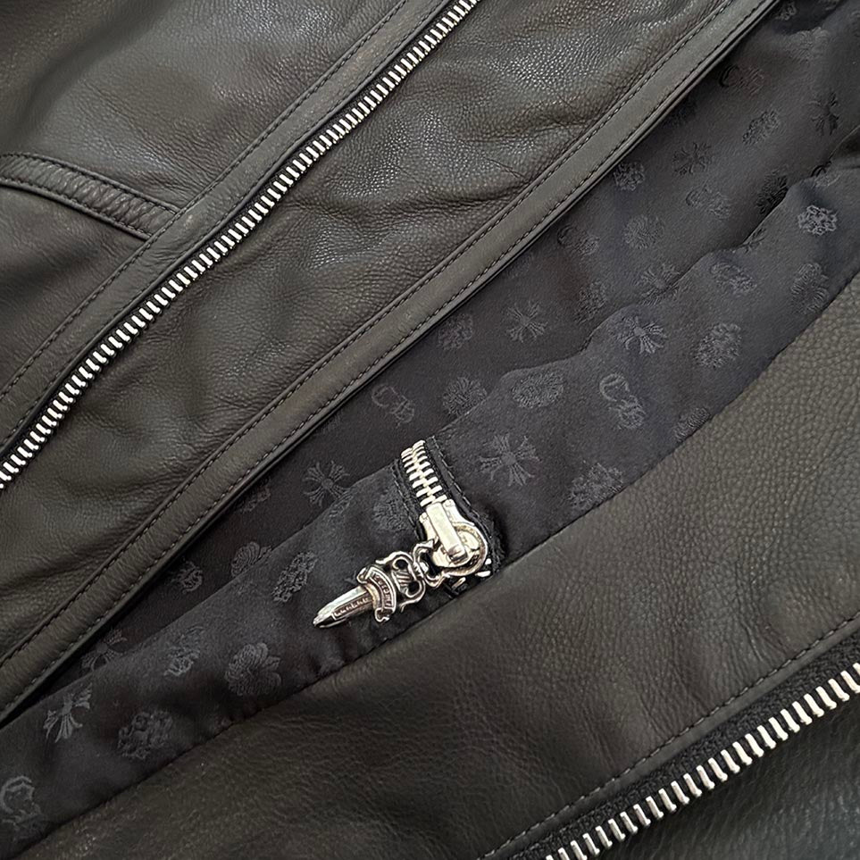 CHROME HEARTS KODIAK Boa Leather Jacket Size M クロムハーツ コディアック ボア レザージャケット サイズM