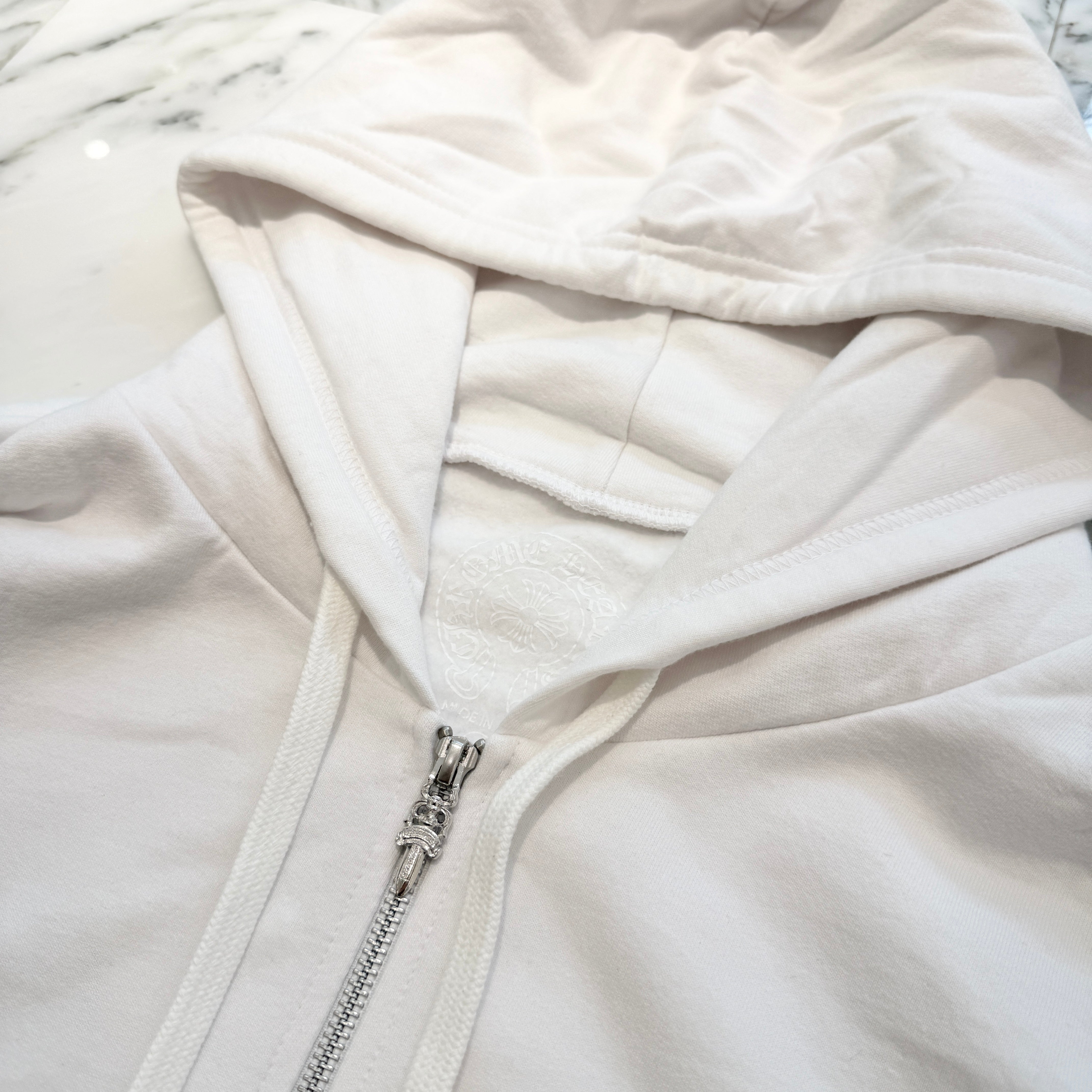 CHROME HEARTS Vertical Logo Zip Up Hoodie Size L クロム