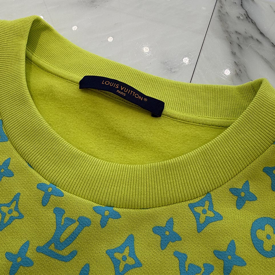 LOUIS VUITTON 2023SS Monogram Cotton Crew Neck Sweatshirt HOY87W Size XXL ルイヴィトン モノグラムコットン クルーネック スウェットシャツ サイズXXL