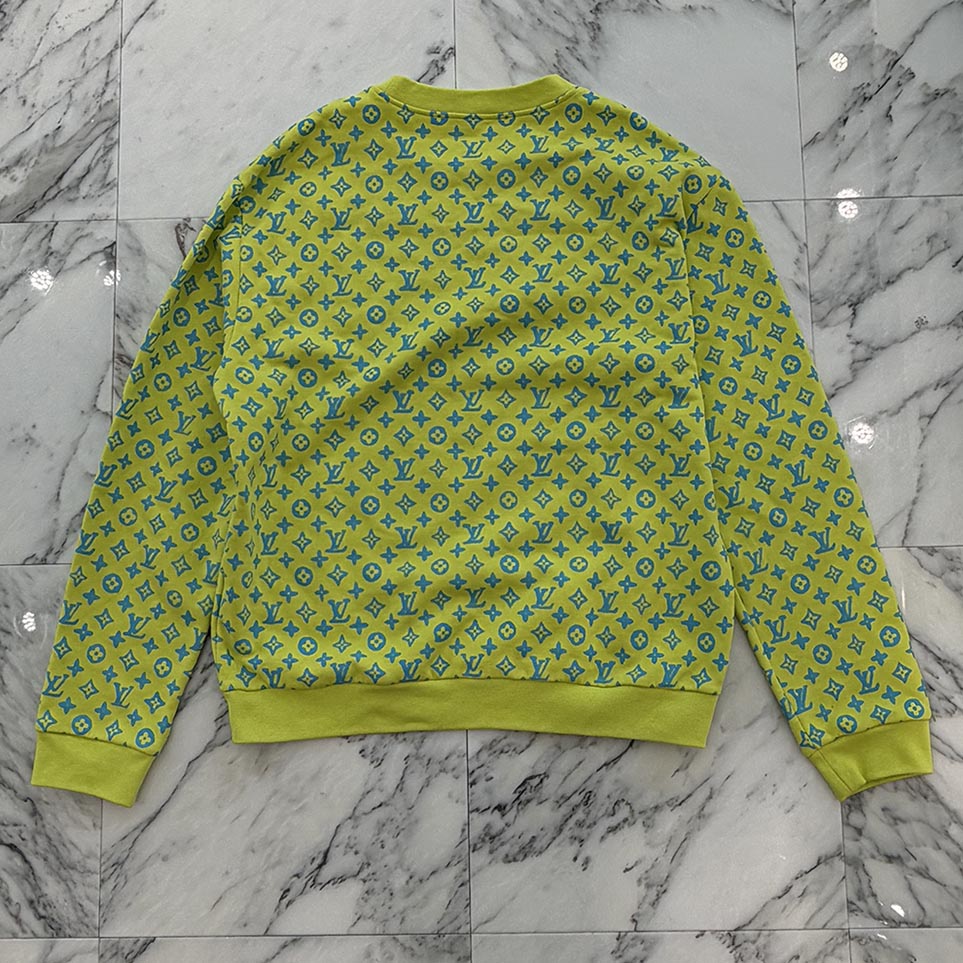 LOUIS VUITTON 2023SS Monogram Cotton Crew Neck Sweatshirt HOY87W Size XXL ルイヴィトン モノグラムコットン クルーネック スウェットシャツ サイズXXL