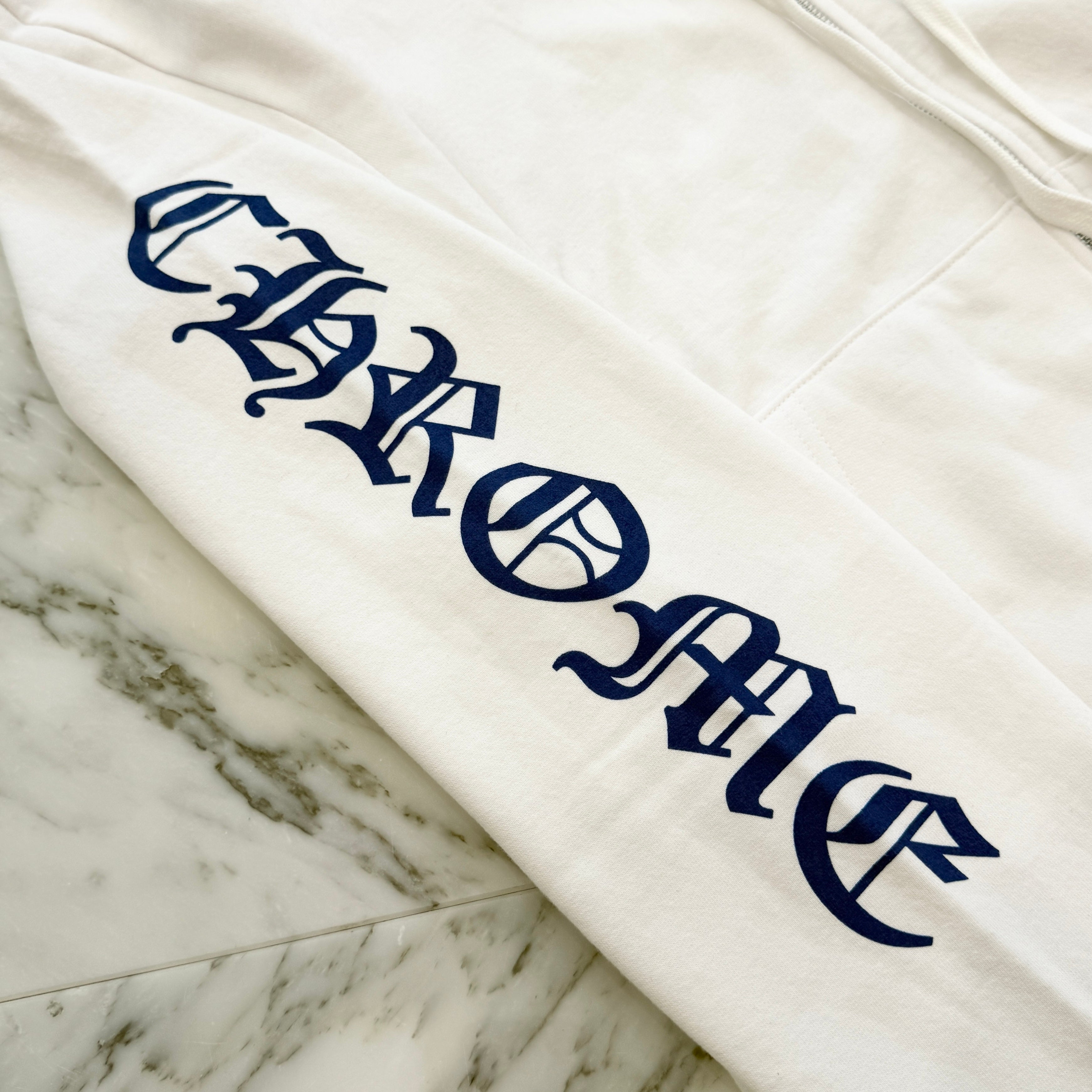 CHROME HEARTS Vertical Logo Zip Up Hoodie Size L クロム