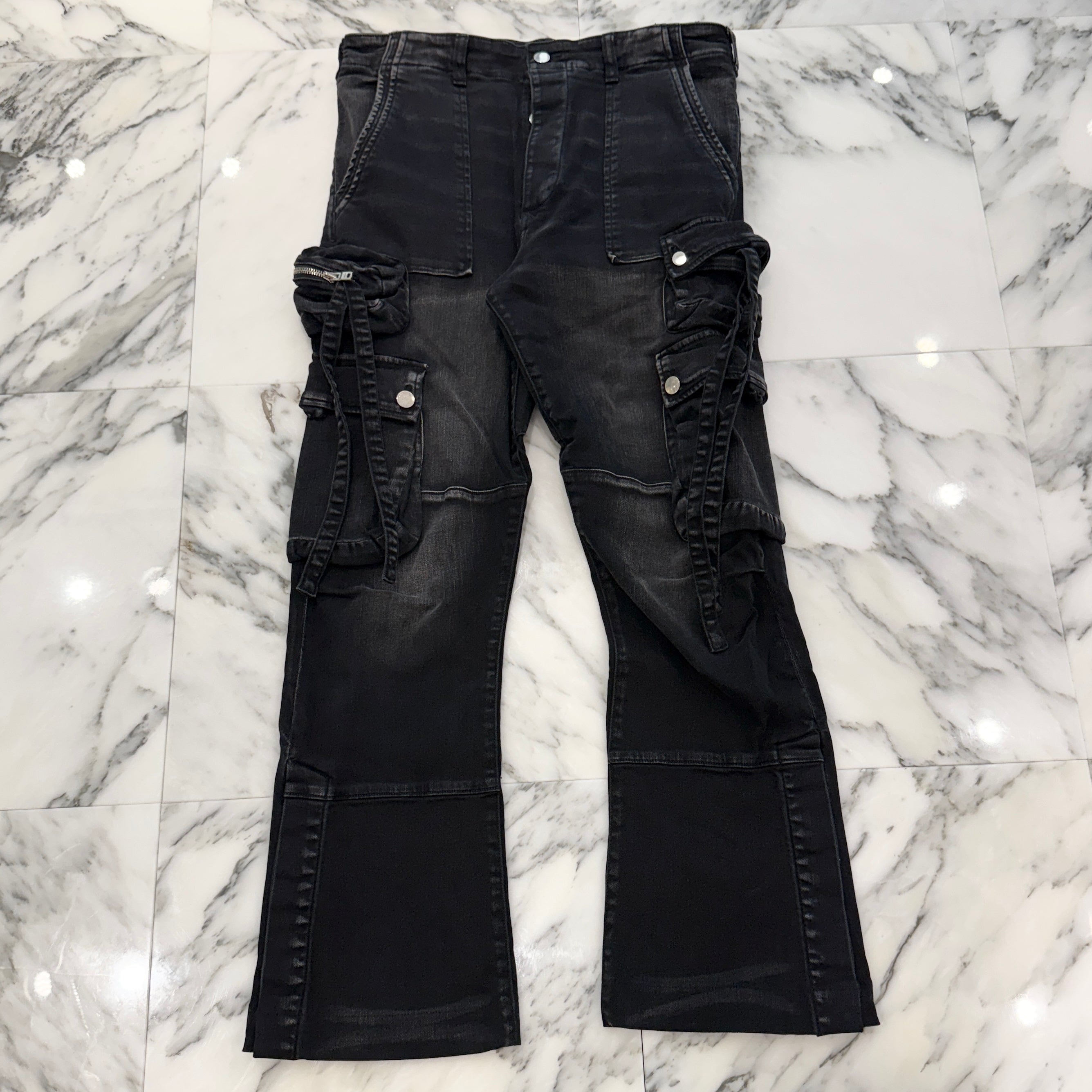AMIRI 2025SS Vintage Baggy Wide Leg Cargo Jeans Size 31 アミリ ヴィンテージ加工 バギー ワイドレッグ カーゴ ジーンズ デニムパンツ サイズ31
