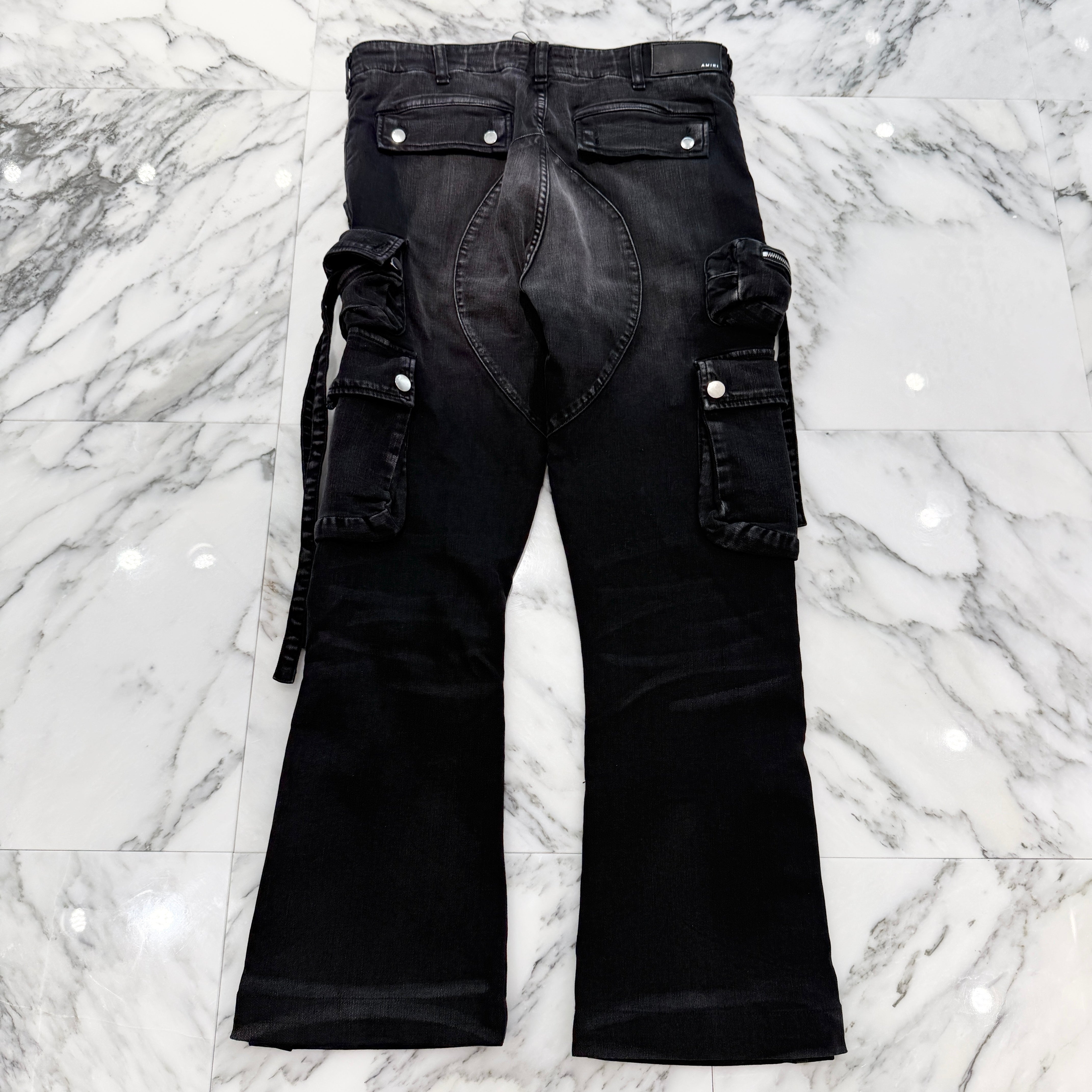 AMIRI 2025SS Vintage Baggy Wide Leg Cargo Jeans Size 31 アミリ ヴィンテージ加工 バギー ワイドレッグ カーゴ ジーンズ デニムパンツ サイズ31