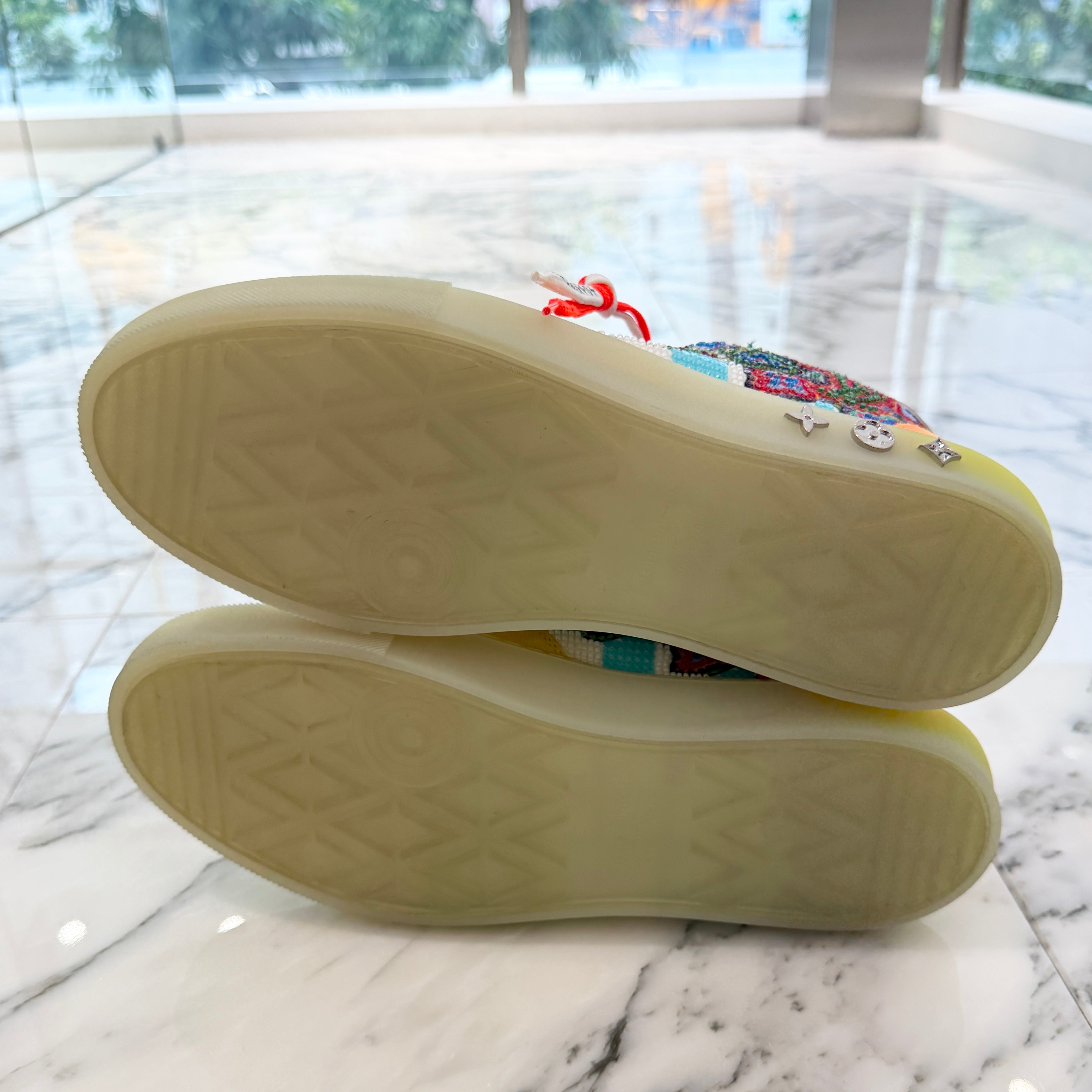 LOUIS VUITTON 2021AW LV Ollie Yellow Beads Sneakers 1A8Q49 Size 9 1/2 ルイヴィトン LVオリ イエロービーズ スニーカー サイズ9 1/2