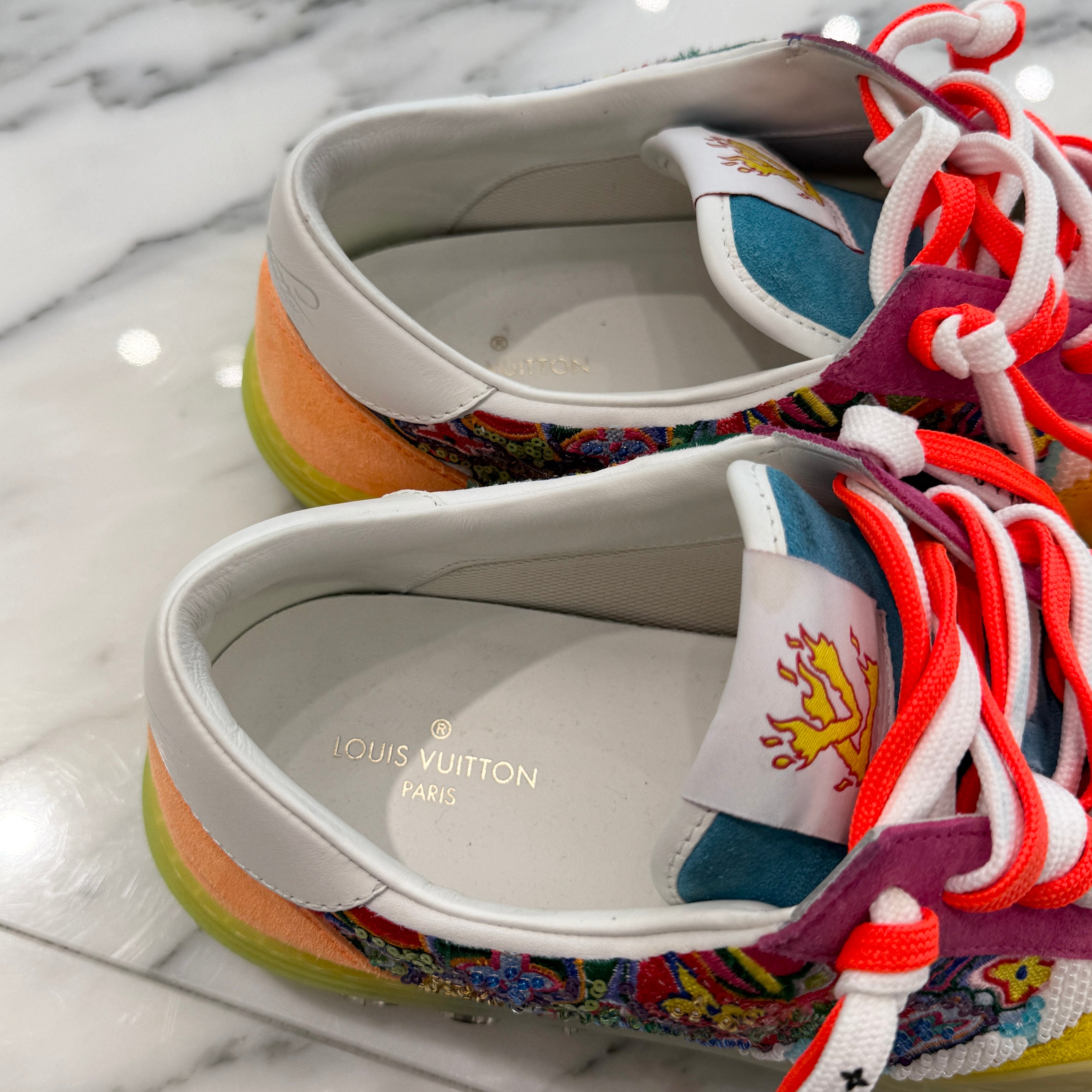 LOUIS VUITTON 2021AW LV Ollie Yellow Beads Sneakers 1A8Q49 Size 9 1/2 ルイヴィトン LVオリ イエロービーズ スニーカー サイズ9 1/2