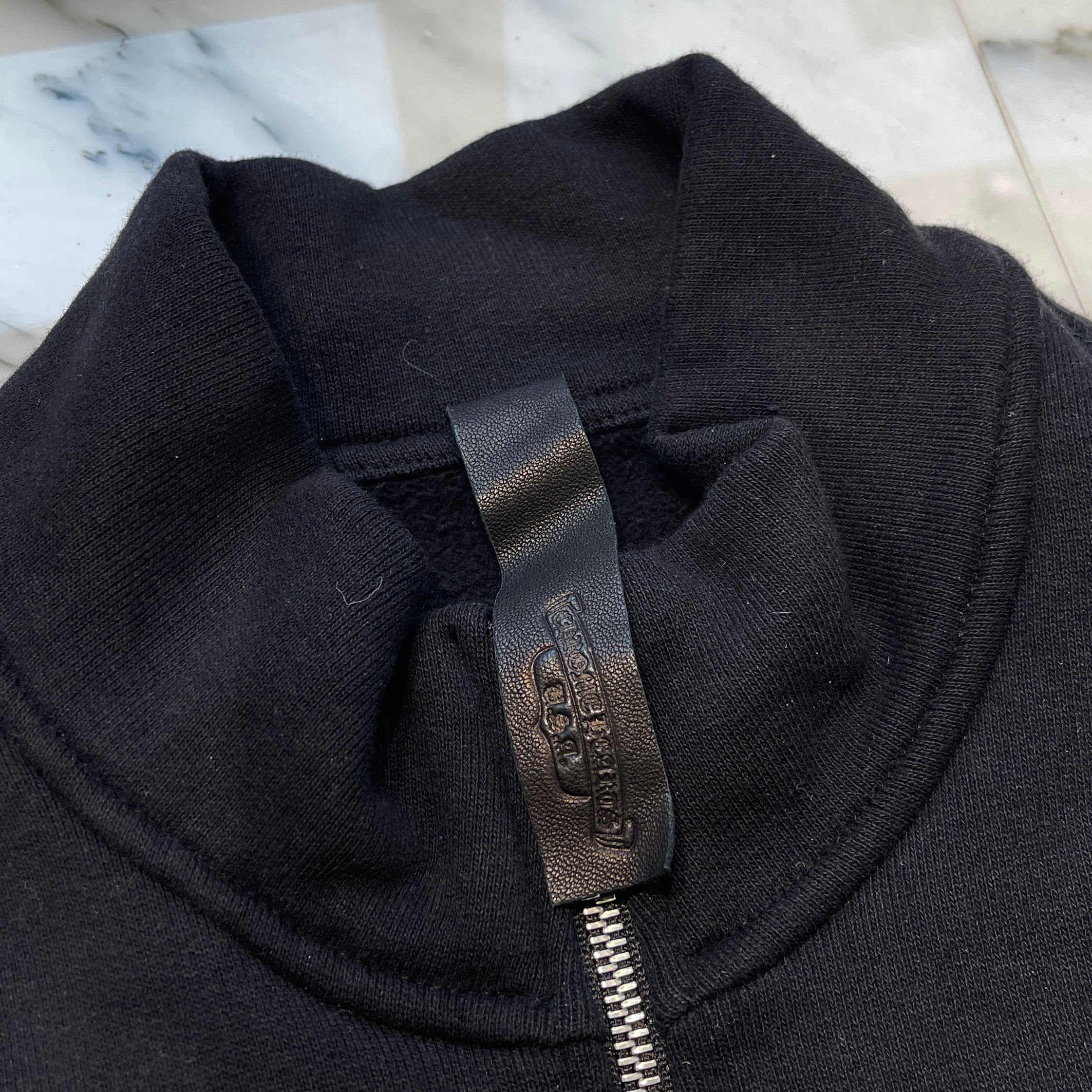 CHROME HEARTS Y NOT SLO RIDE Half Zip Sweat Shirt Size S クロム