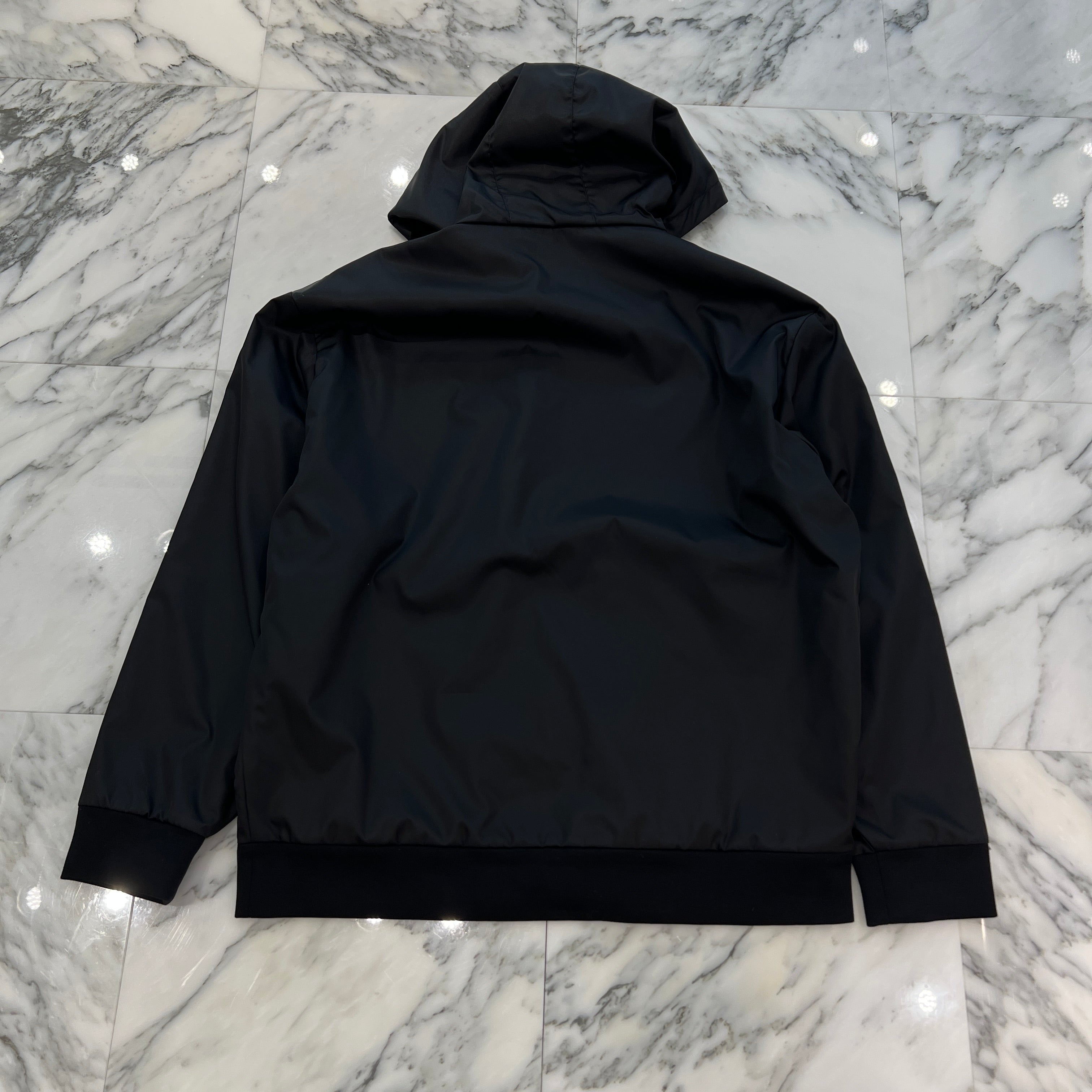 PRADA 2024SS Reversible Cotton Fleece And Nylon Hoodie Jacket UJL41B S0000 11JE Size XXXL プラダ リバーシブル コットンフリース ナイロン フーディー ジャケット サイズXXXL