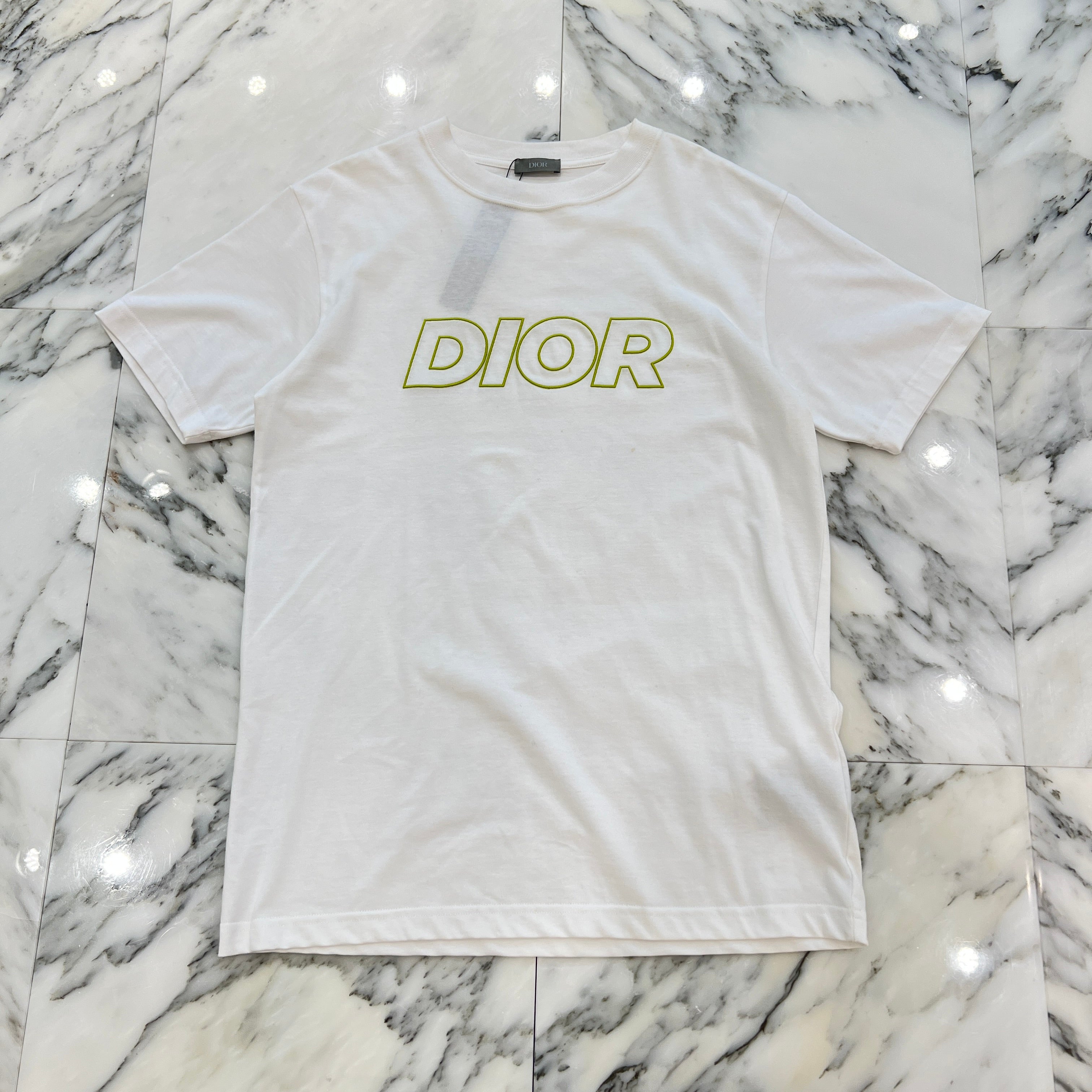 DIOR 2023AW Neon Logo Embroidered Over Sized Tee 393J696E0847 Size XS ディオール ネオンロゴ刺繍 オーバーサイズ Tシャツ サイズXS