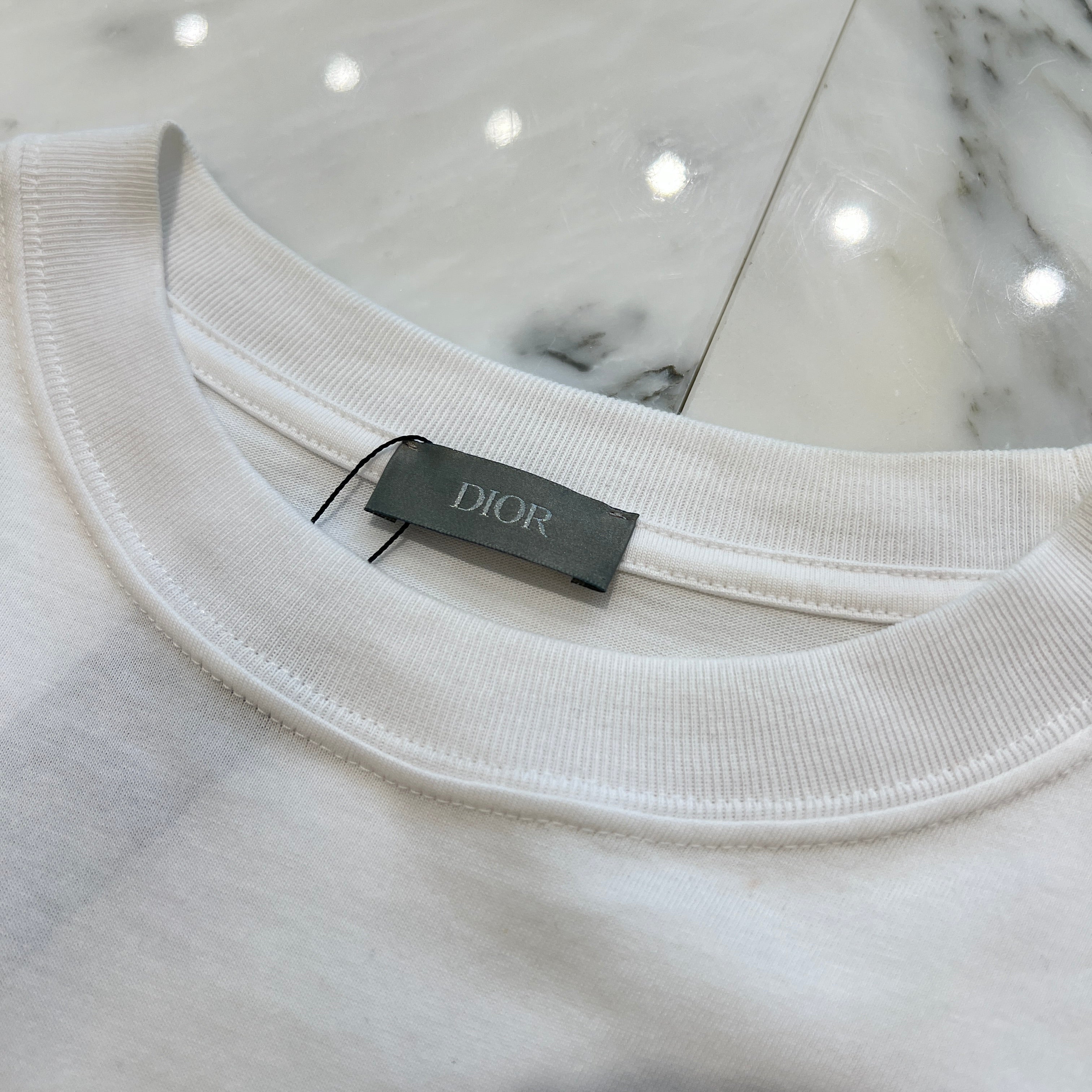 DIOR 2023AW Neon Logo Embroidered Over Sized Tee 393J696E0847 Size XS ディオール ネオンロゴ刺繍 オーバーサイズ Tシャツ サイズXS