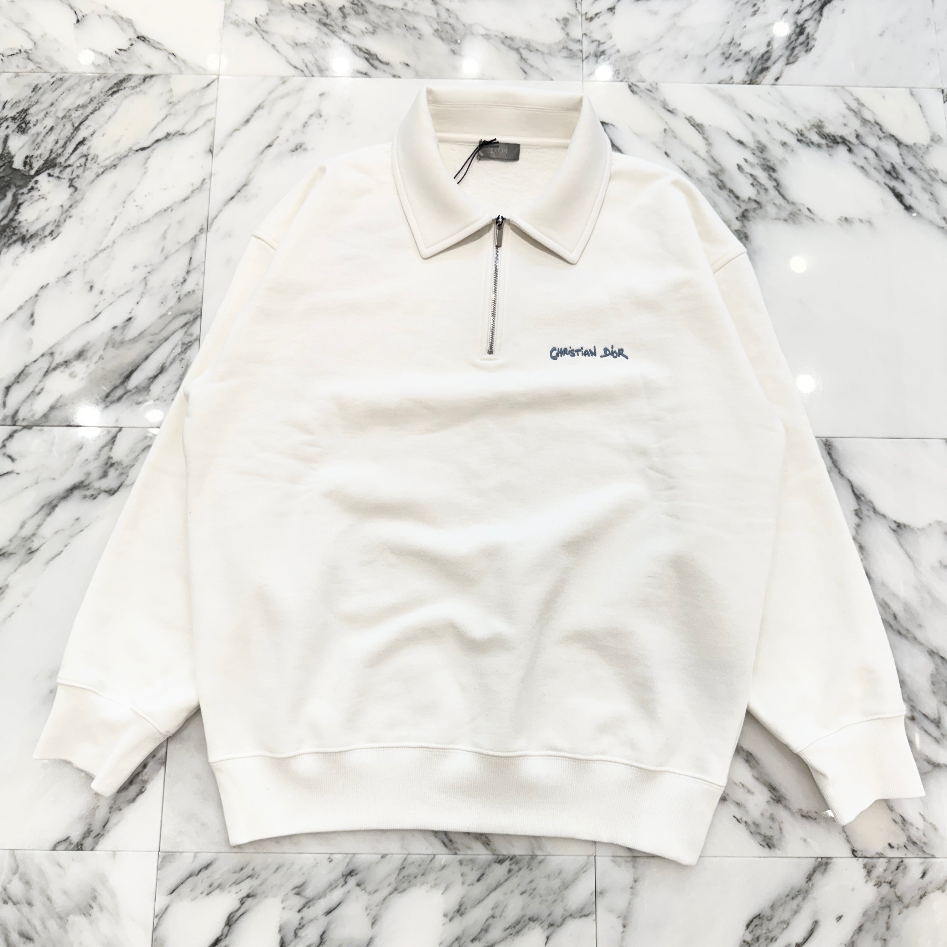 DIOR 2024AW Dior HOMME Logo Embroidery Half Zip Sweat Shirt 443J616A0531 Size S ディオール ディオールオム ロゴ刺繍 ハーフジップ スウェットシャツ サイズS