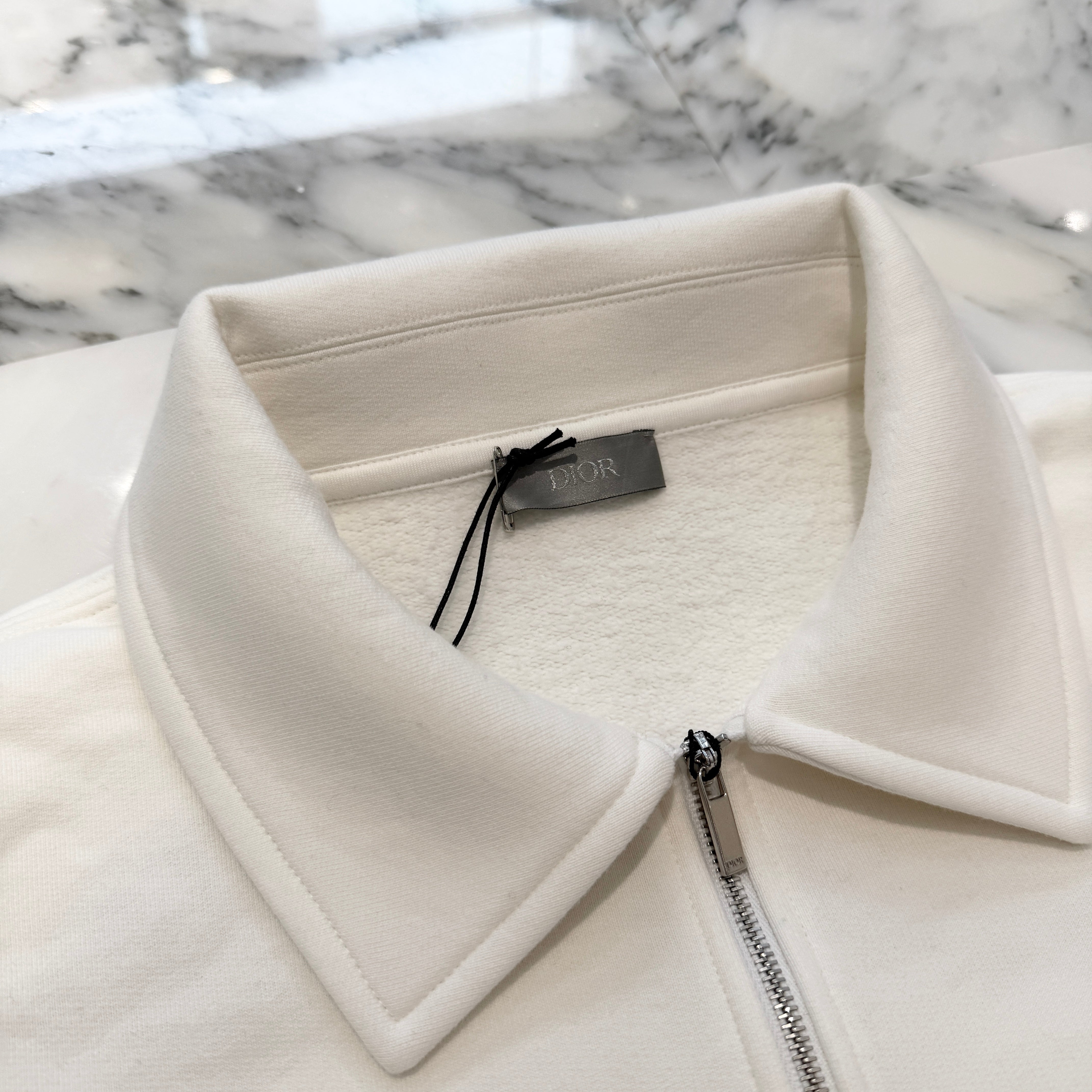 DIOR 2024AW Dior HOMME Logo Embroidery Half Zip Sweat Shirt