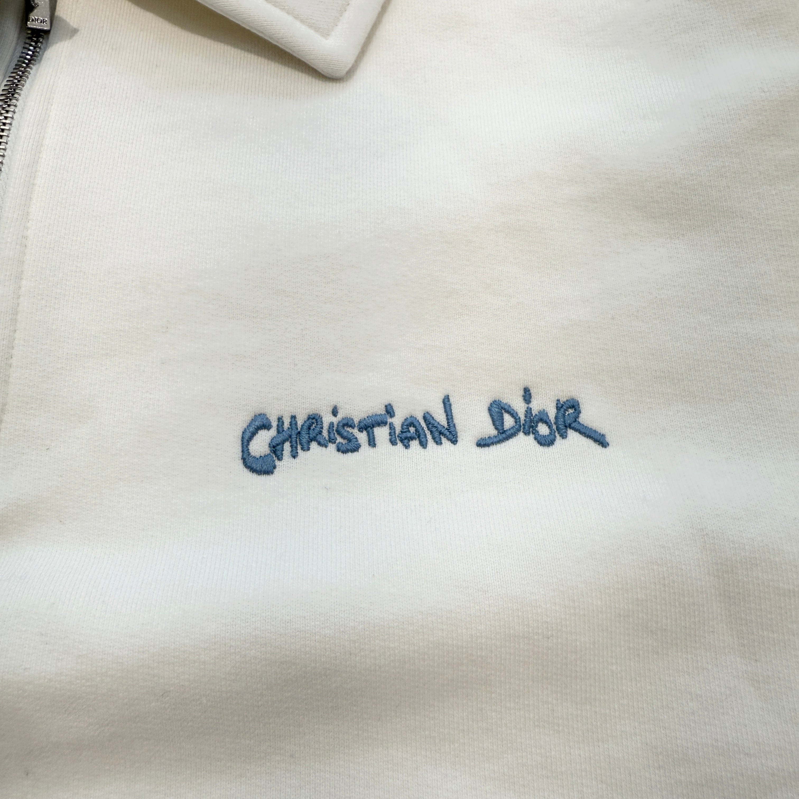 DIOR 2024AW Dior HOMME Logo Embroidery Half Zip Sweat Shirt