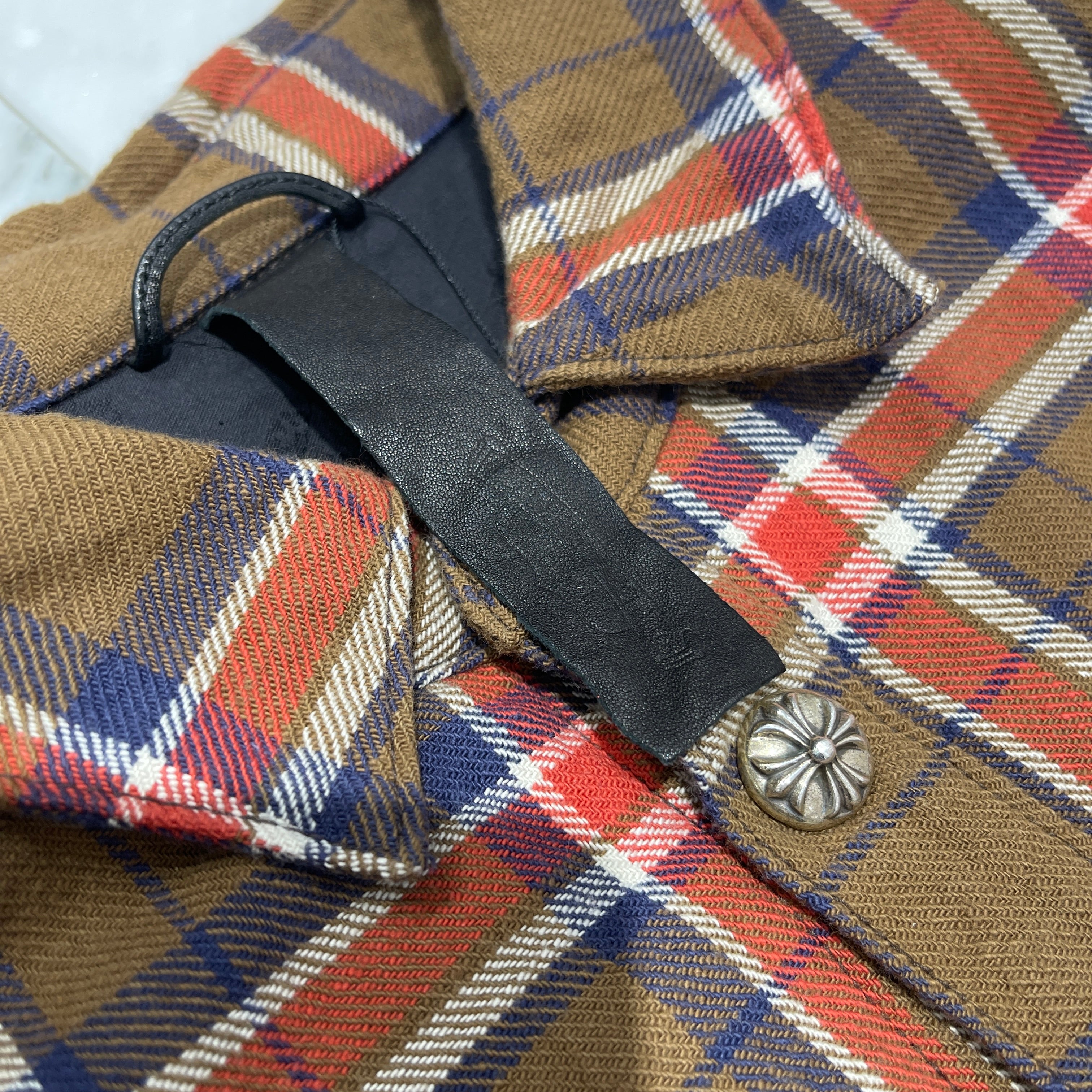 CHROME HEARTS Y NOT WORK DOG Flannel Check Shirt Jacket Size XL クロムハーツ ワイノット ワークドッグ フランネル チェック シャツジャケット サイズXL
