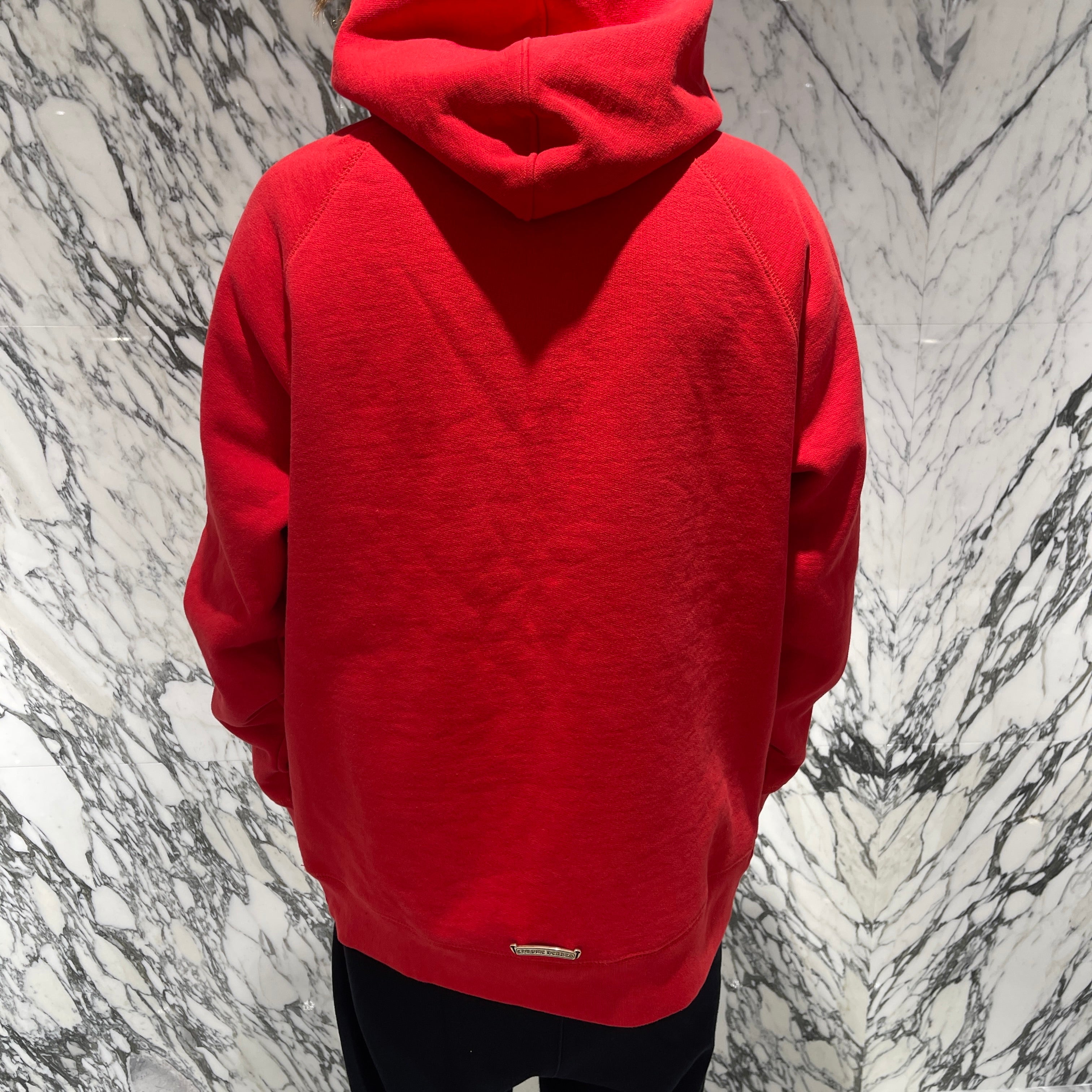 CHROME HEARTS King Taco 3 Cemetery Cross Embroidery Pullover Hoodie Size XL